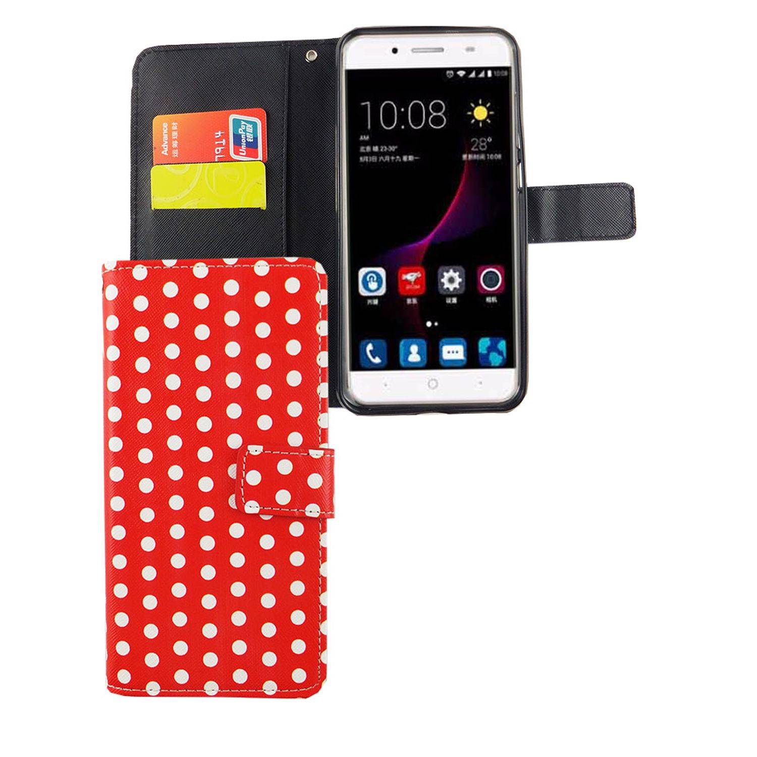 ZTE Blade A2 Plus Handyhülle Bookcover Rot