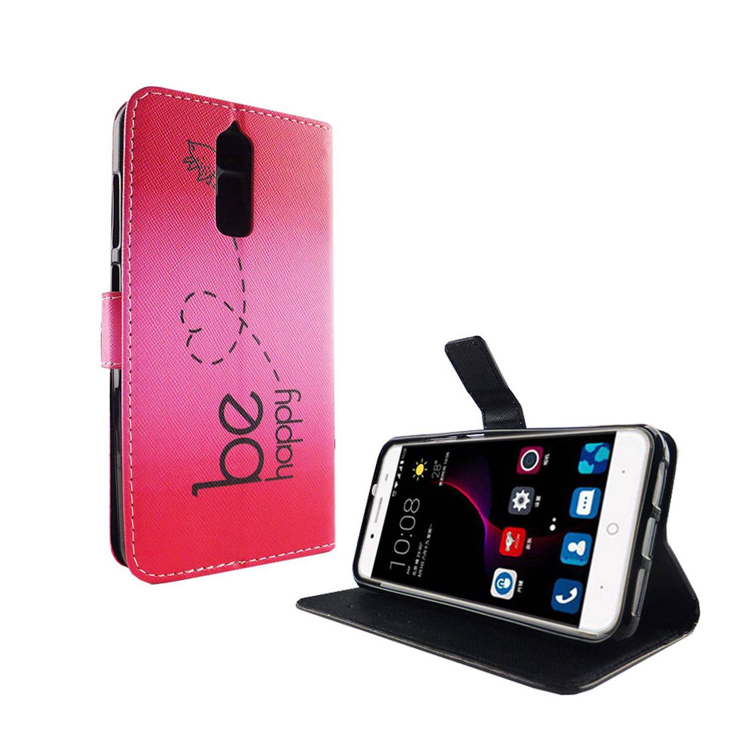ZTE Blade A2 Plus Handyhülle Bookcover Rosa