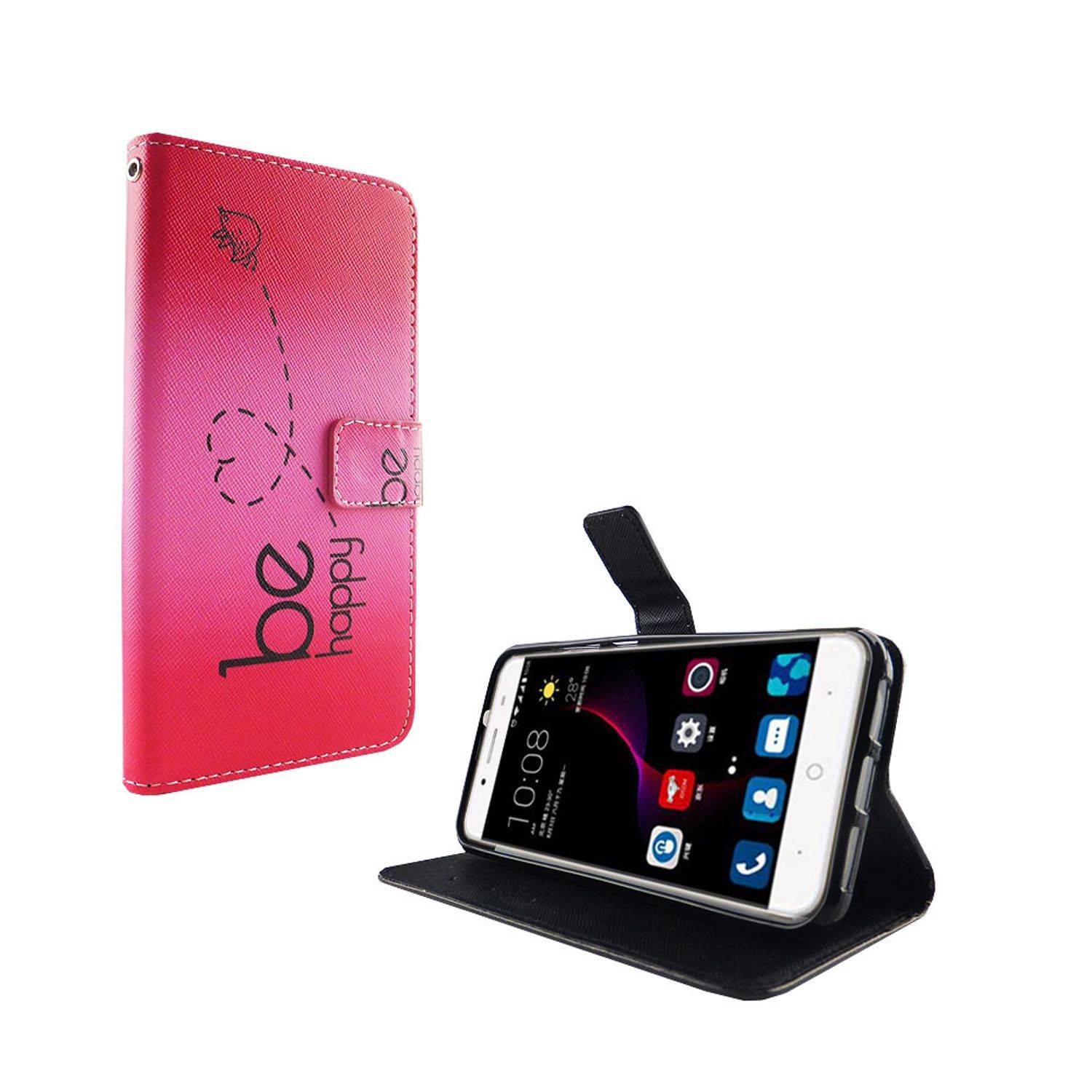ZTE Blade A2 Plus Handyhülle Bookcover Rosa