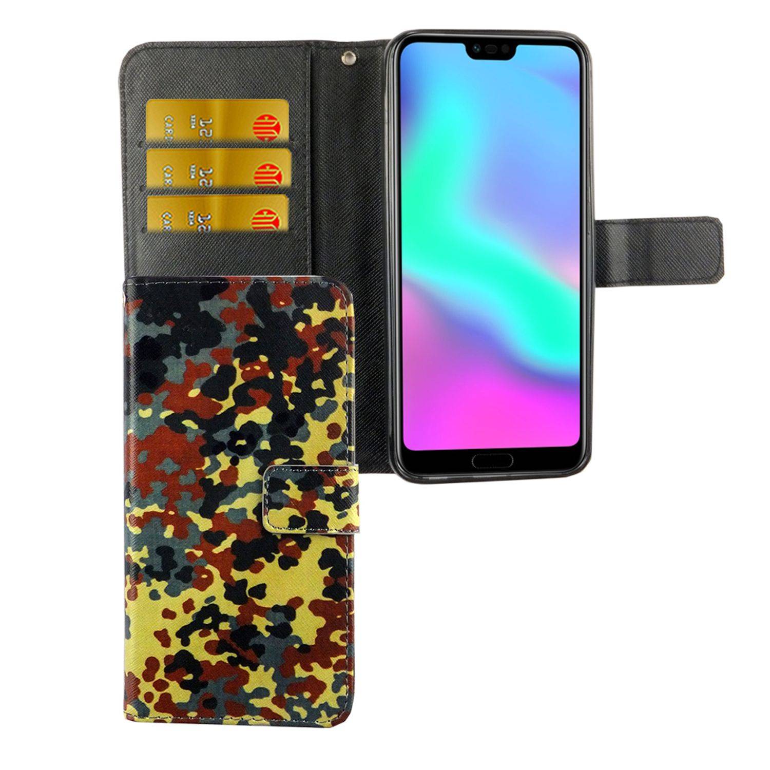 Huawei Honor 10 Handyhülle Bookcover Mehrfarbig