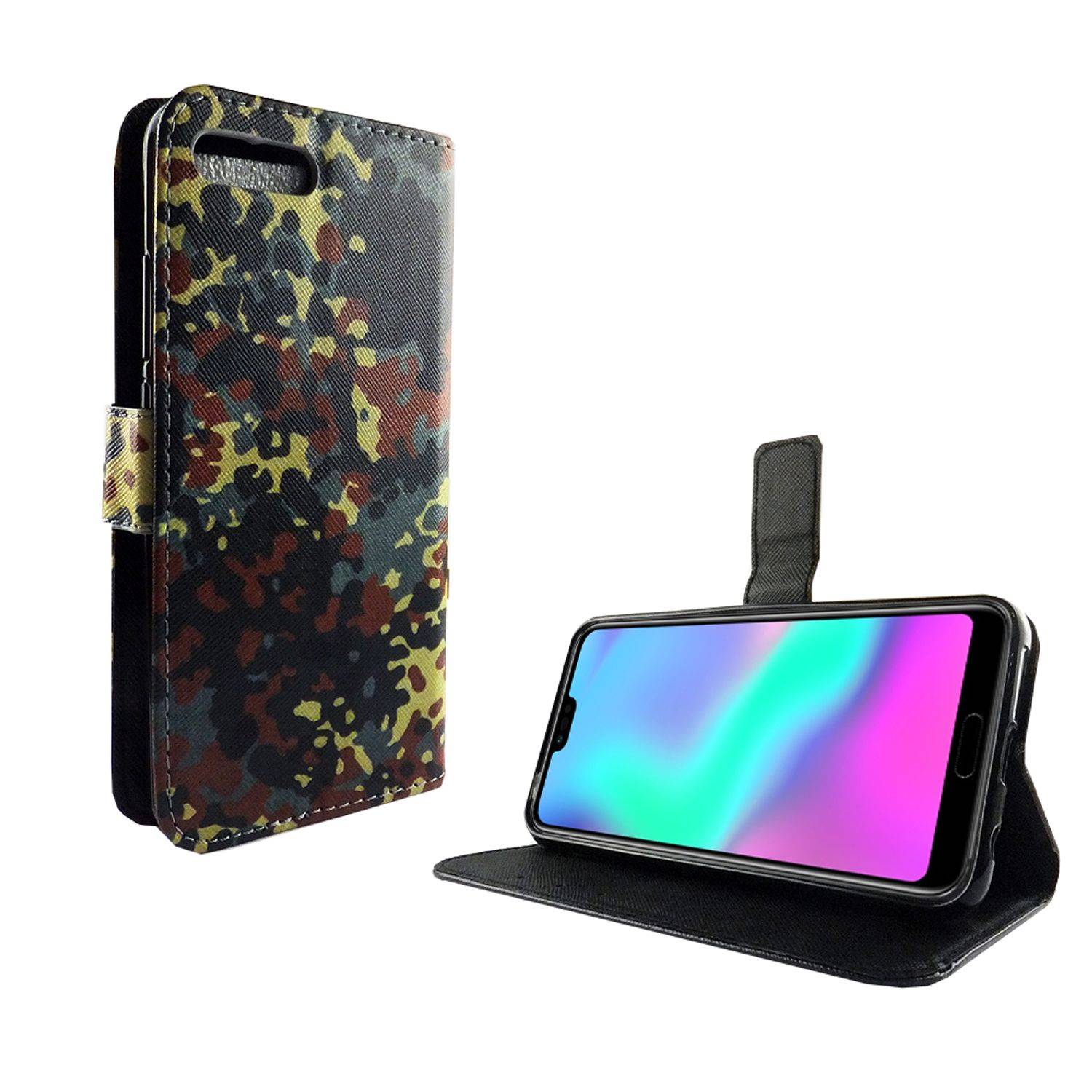 Huawei Honor 10 Handyhülle Bookcover Mehrfarbig