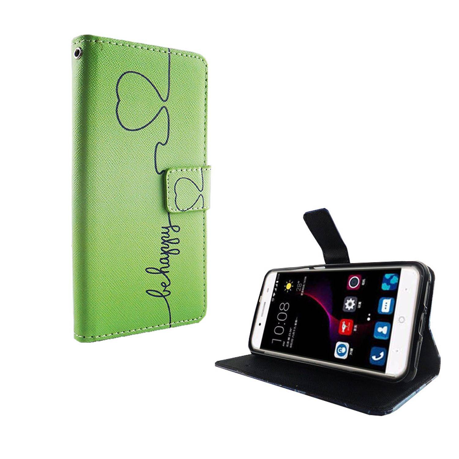ZTE Blade A2 Plus Handyhülle Bookcover Grün