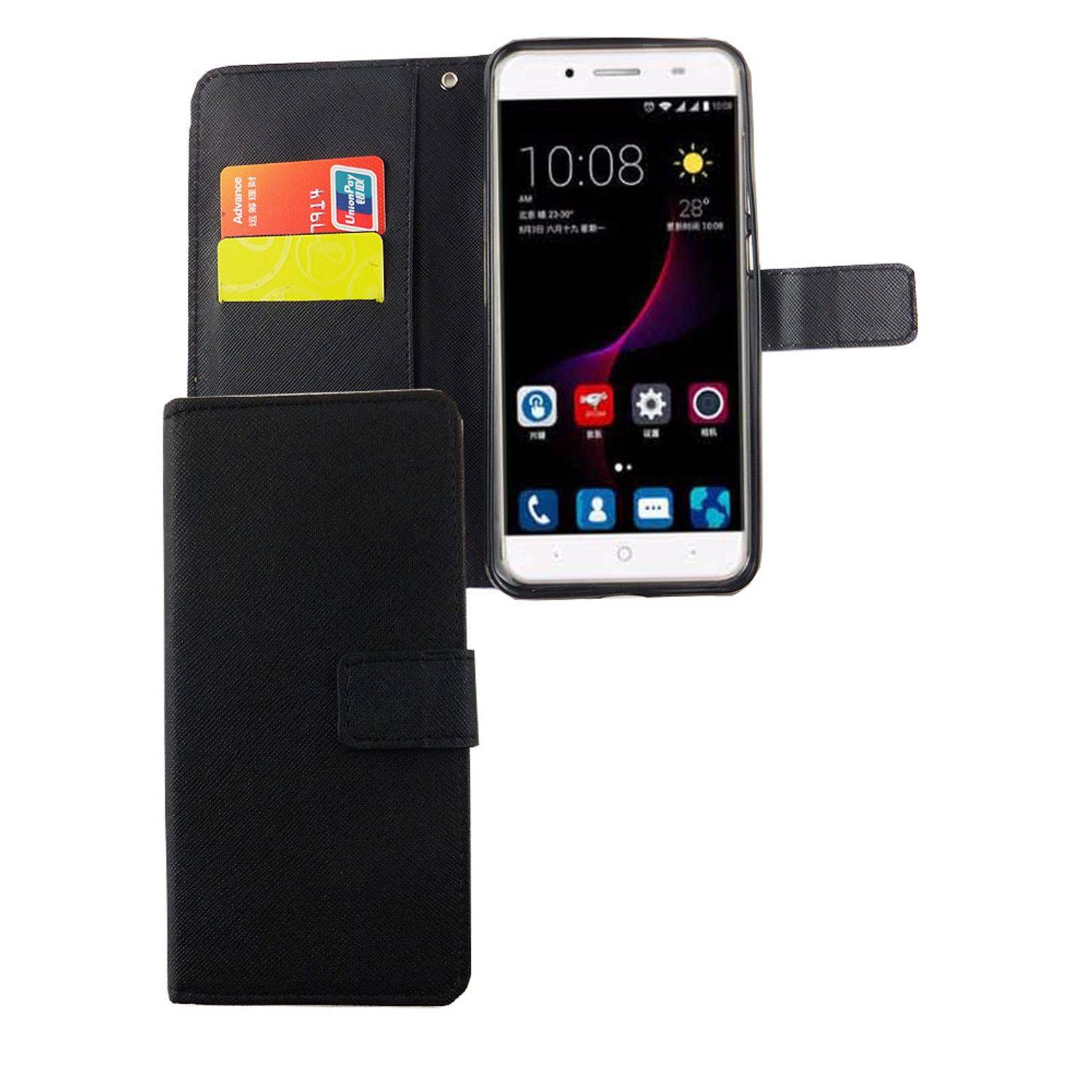 ZTE Blade A2 Plus Handyhülle Bookcover Schwarz