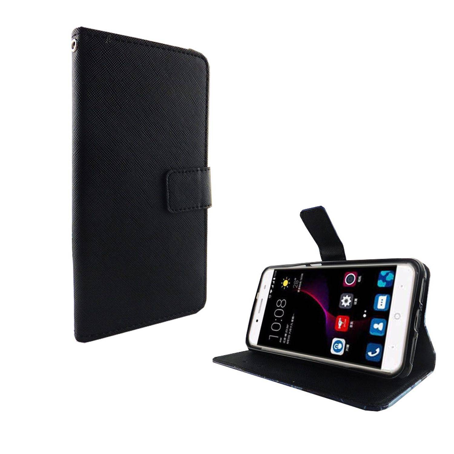 ZTE Blade A2 Plus Handyhülle Bookcover Schwarz