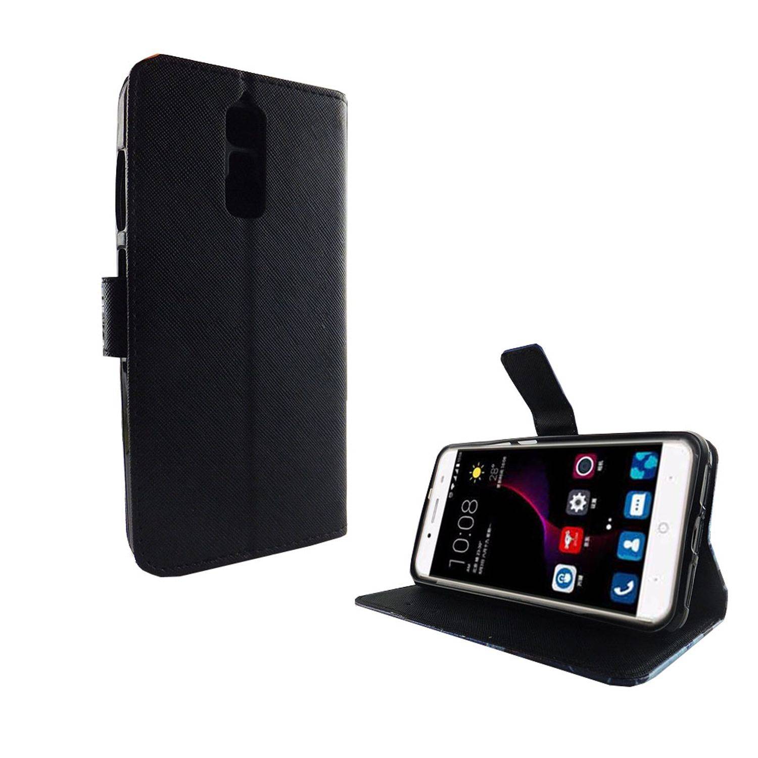 ZTE Blade A2 Plus Handyhülle Bookcover Schwarz