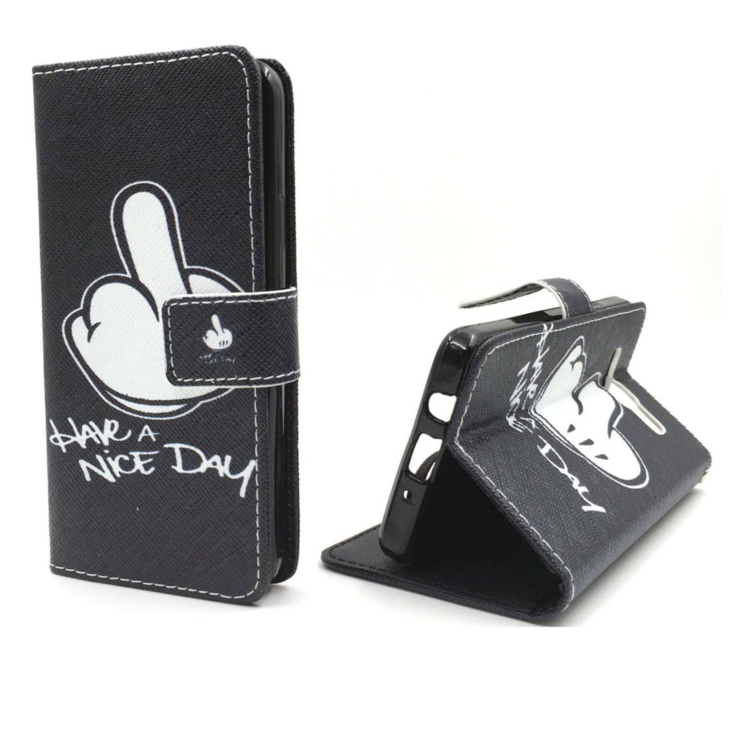 Samsung Galaxy A3 (2015) Handyhülle Bookcover Schwarz