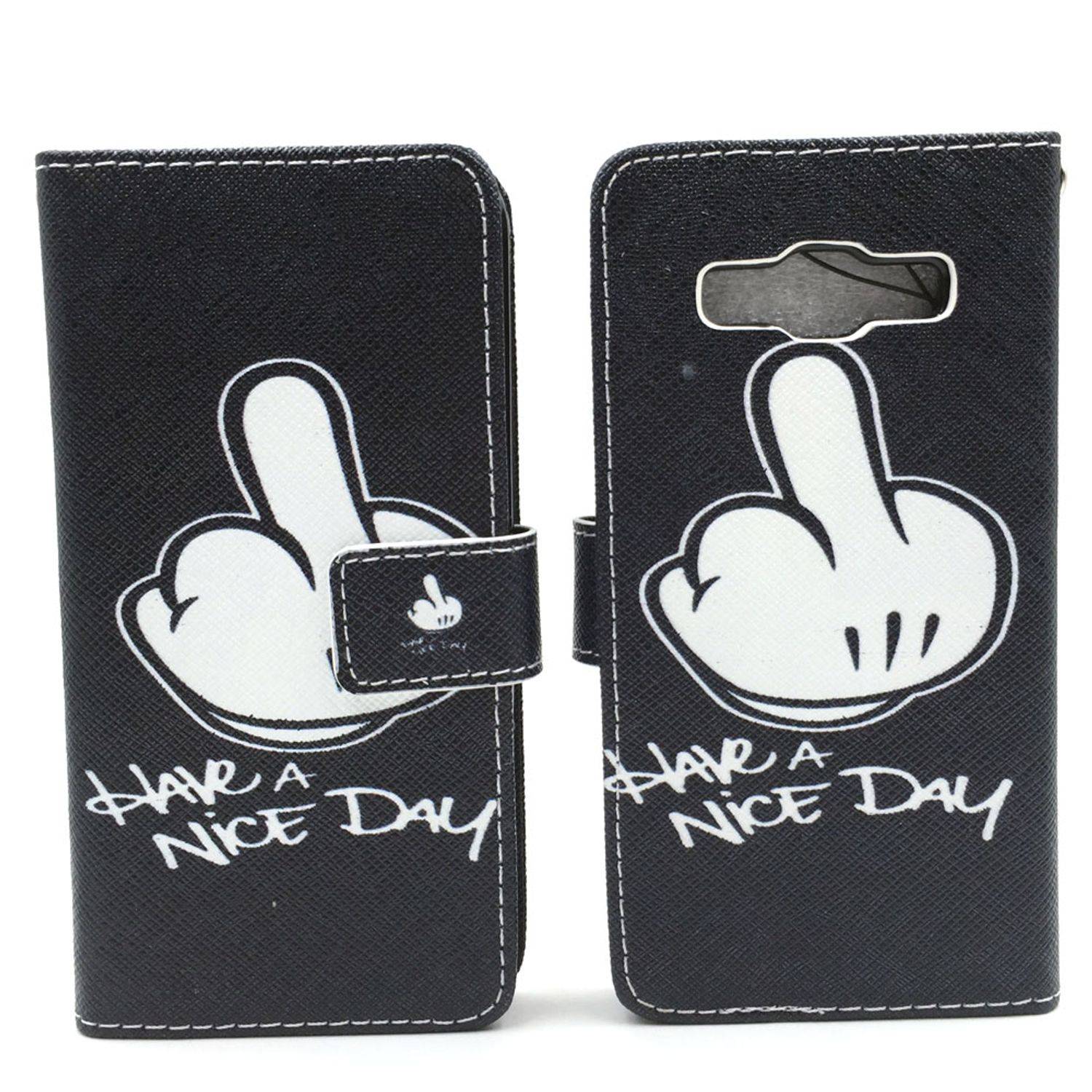 Samsung Galaxy A3 (2015) Handyhülle Bookcover Schwarz