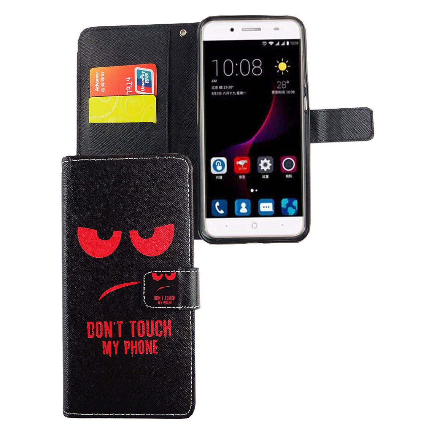ZTE Blade A2 Plus Handyhülle Bookcover Schwarz