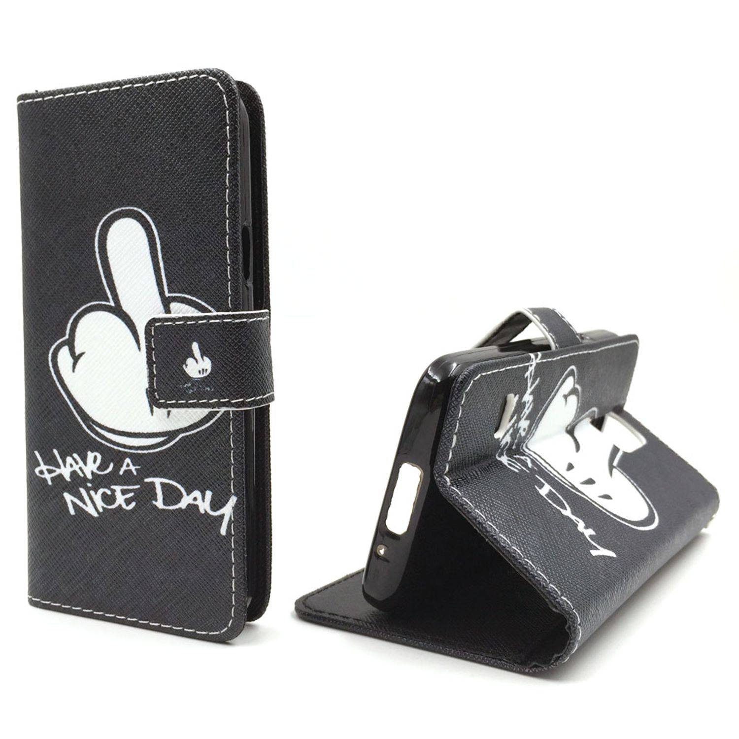 Samsung Galaxy S5 Mini Handyhülle Bookcover Schwarz