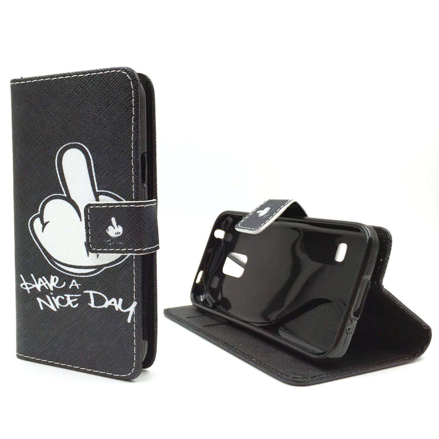 Samsung Galaxy S5 Mini Handyhülle Bookcover Schwarz
