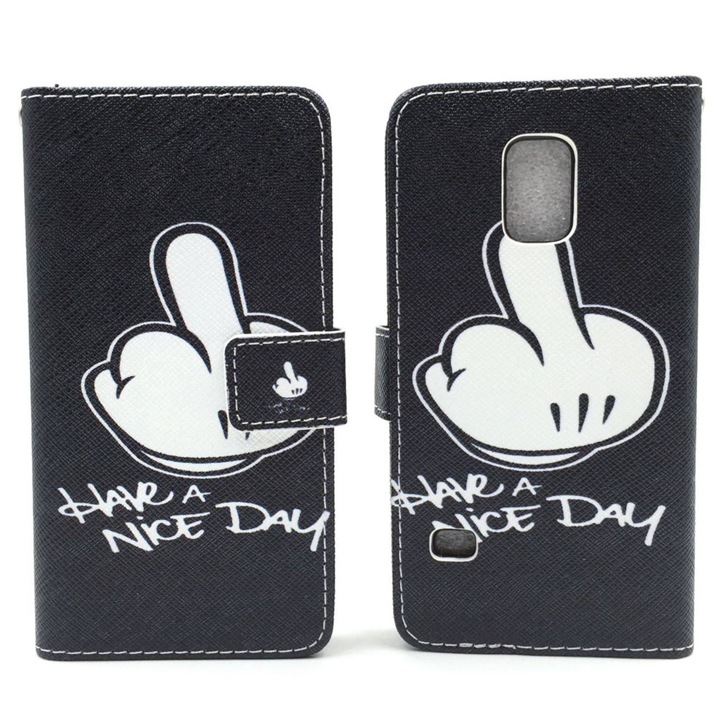 Samsung Galaxy S5 Mini Handyhülle Bookcover Schwarz