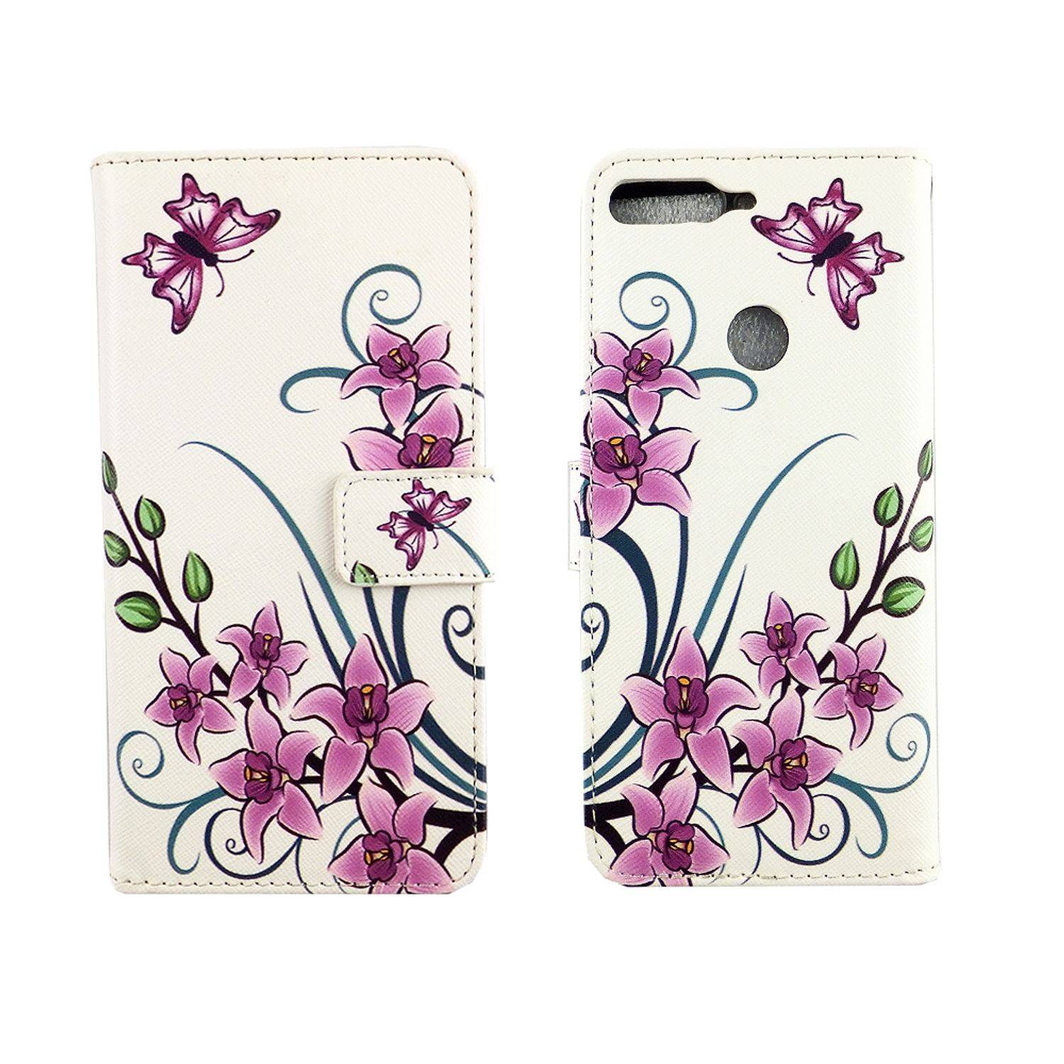Huawei Honor 7C Handyhülle Bookcover Weiß