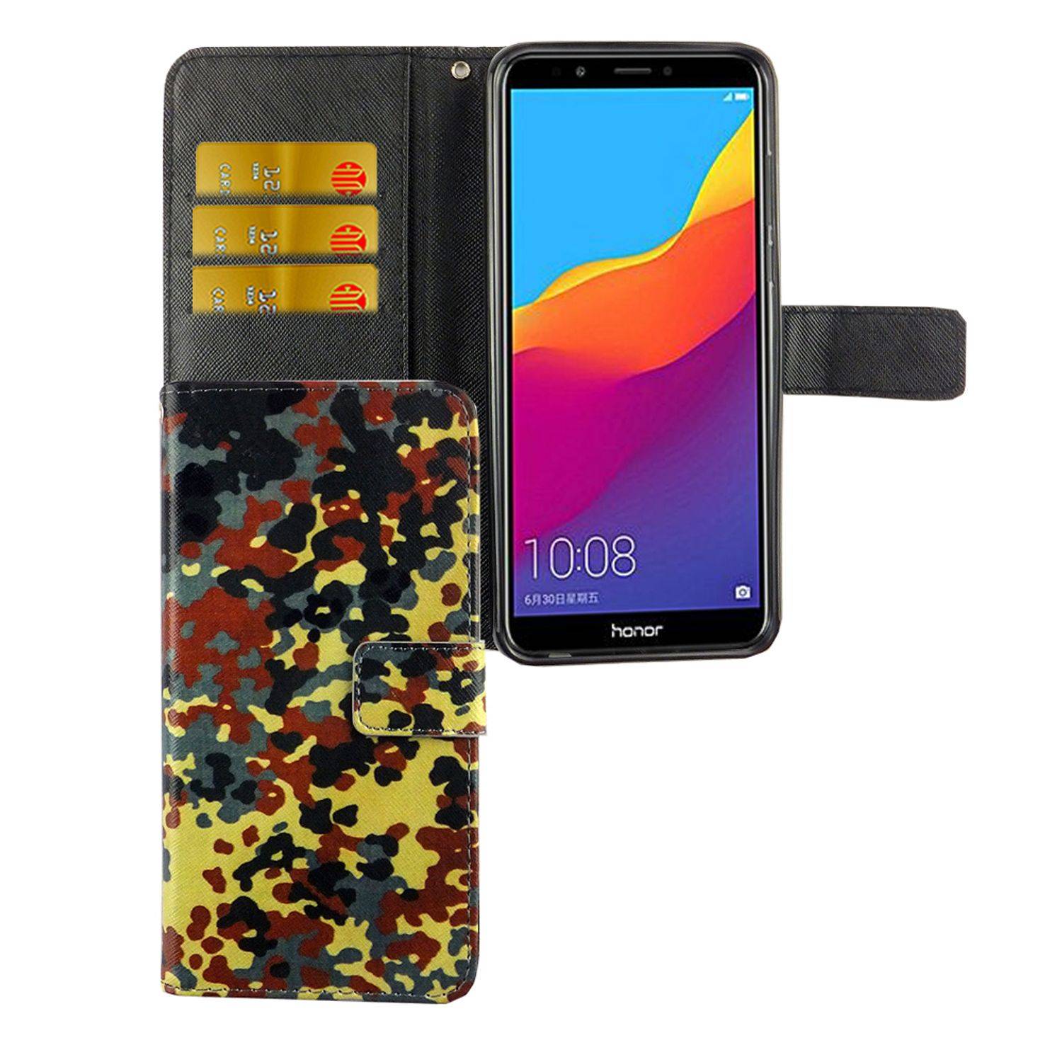Huawei Honor 7C Handyhülle Bookcover Mehrfarbig