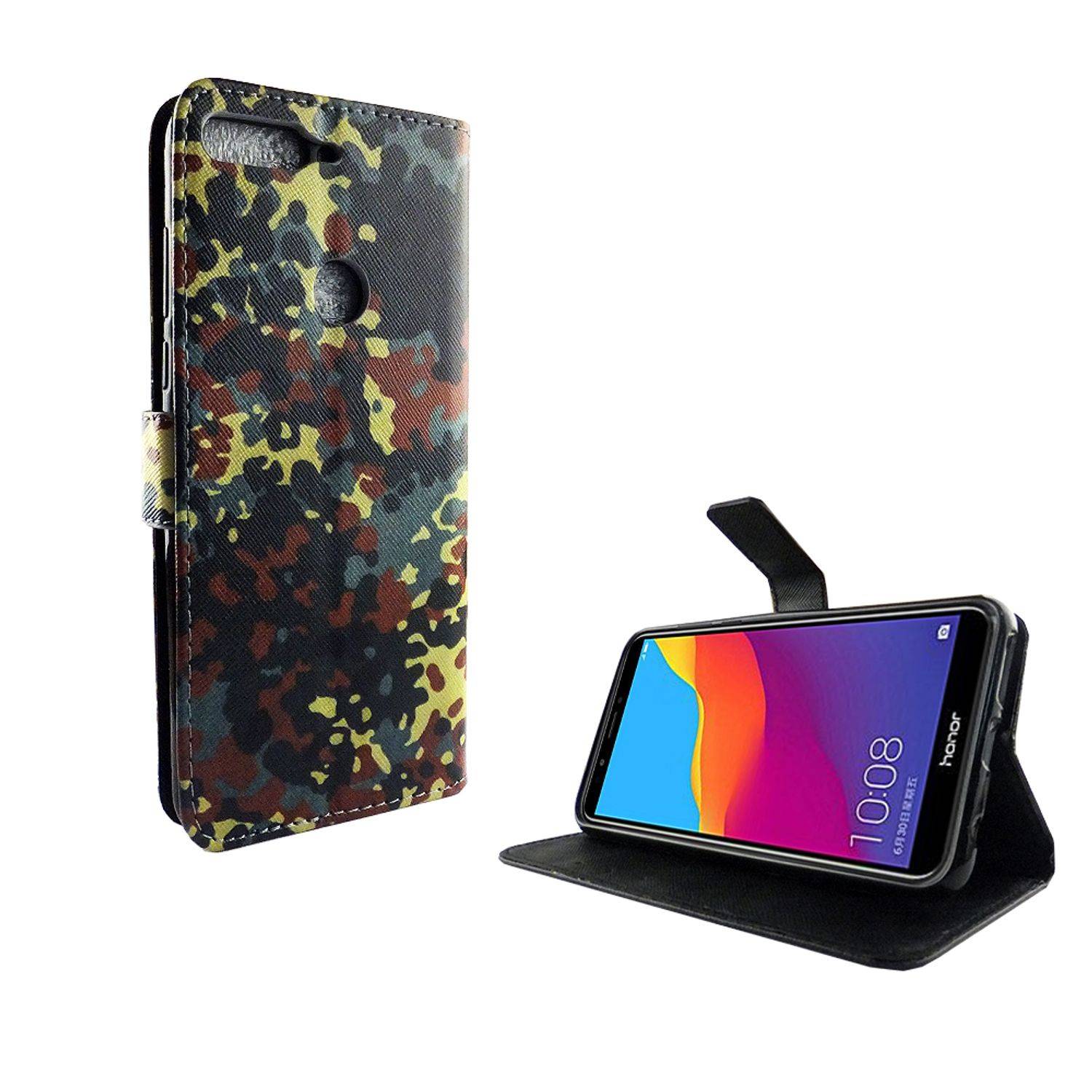Huawei Honor 7C Handyhülle Bookcover Mehrfarbig