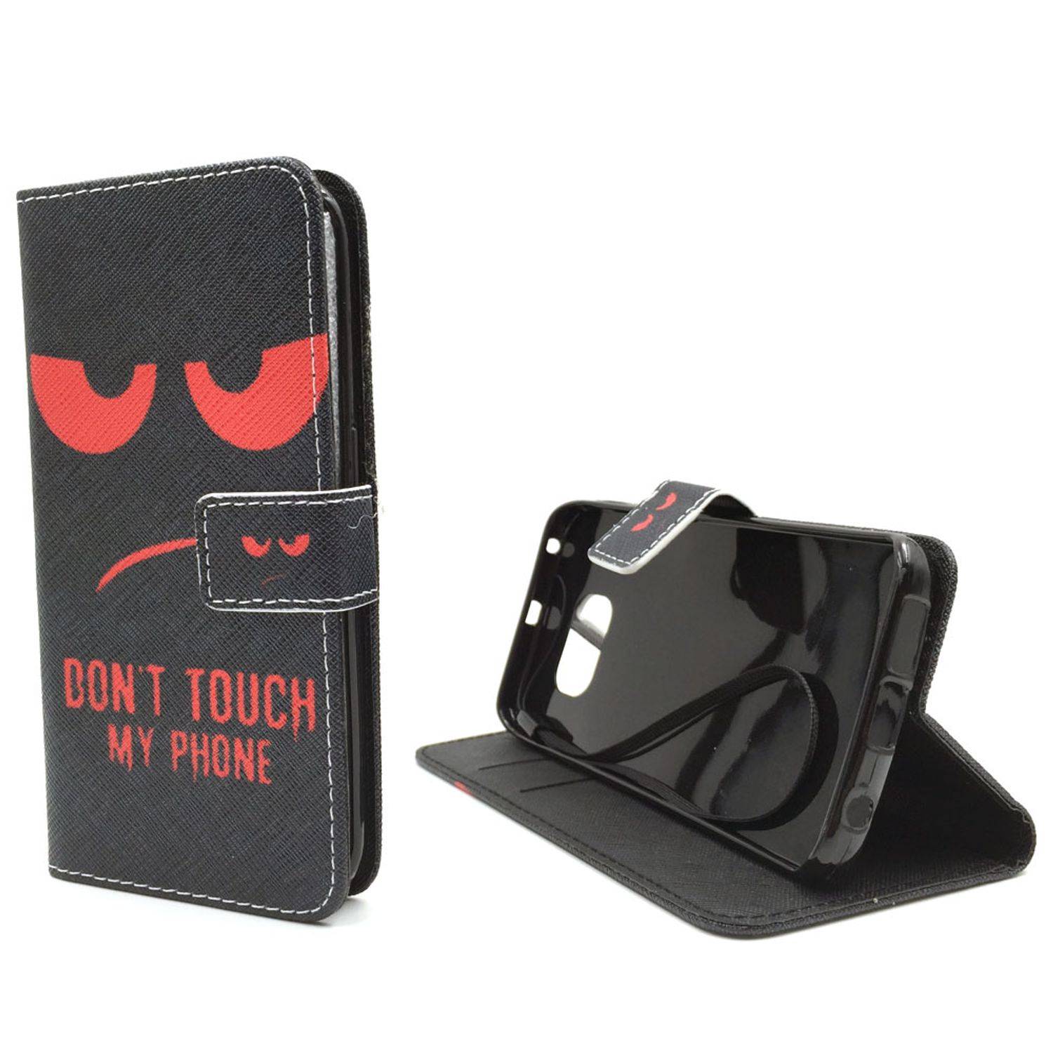 Samsung Galaxy S6 Edge Handyhülle Bookcover Schwarz
