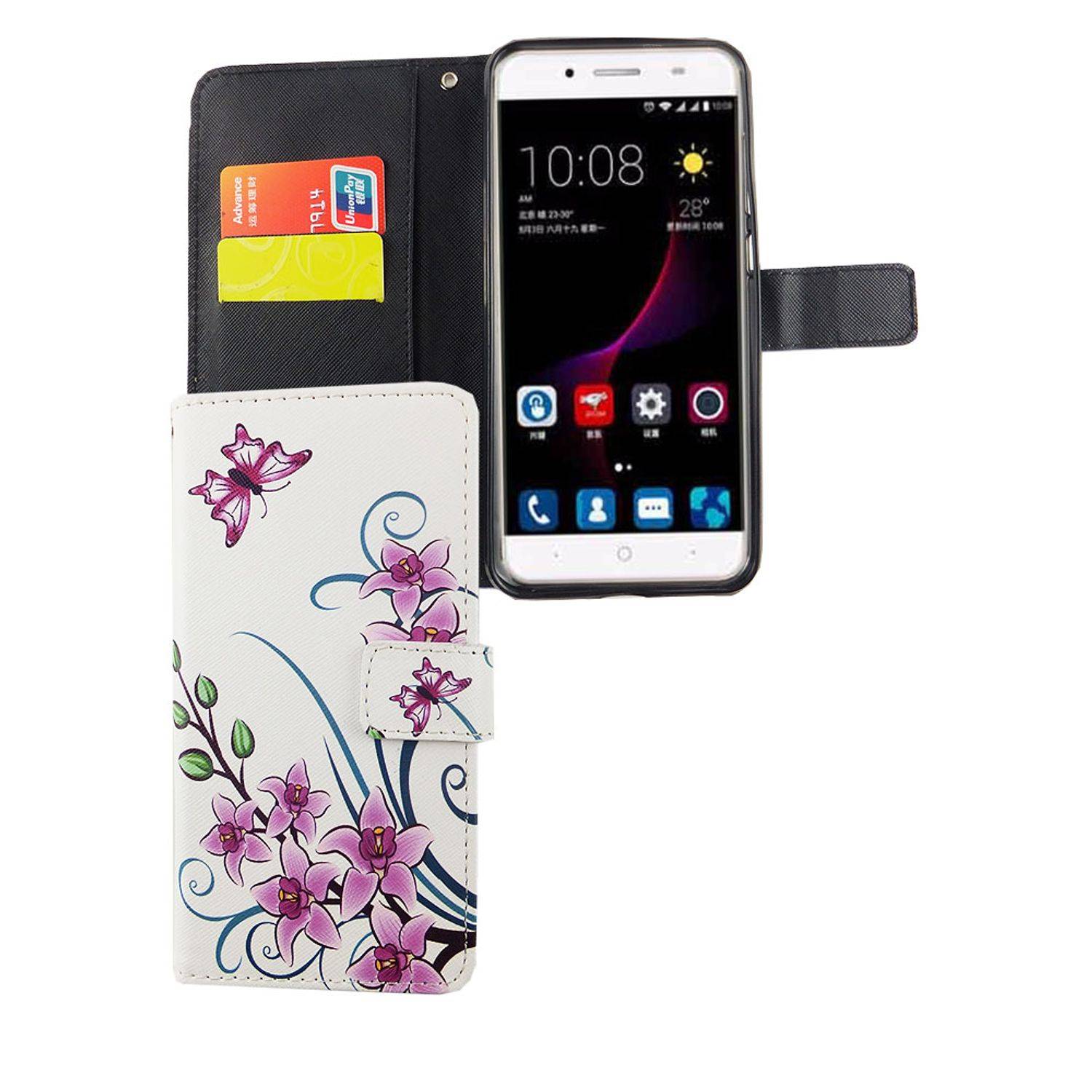 ZTE Blade A2 Plus Handyhülle Bookcover Weiß