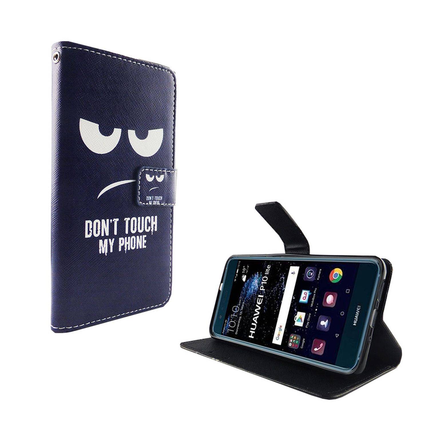 Huawei P10 Lite Handyhülle Bookcover Blau