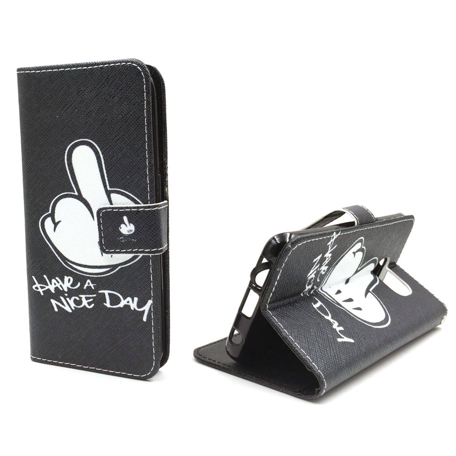 Samsung Galaxy S6 Edge Handyhülle Bookcover Schwarz