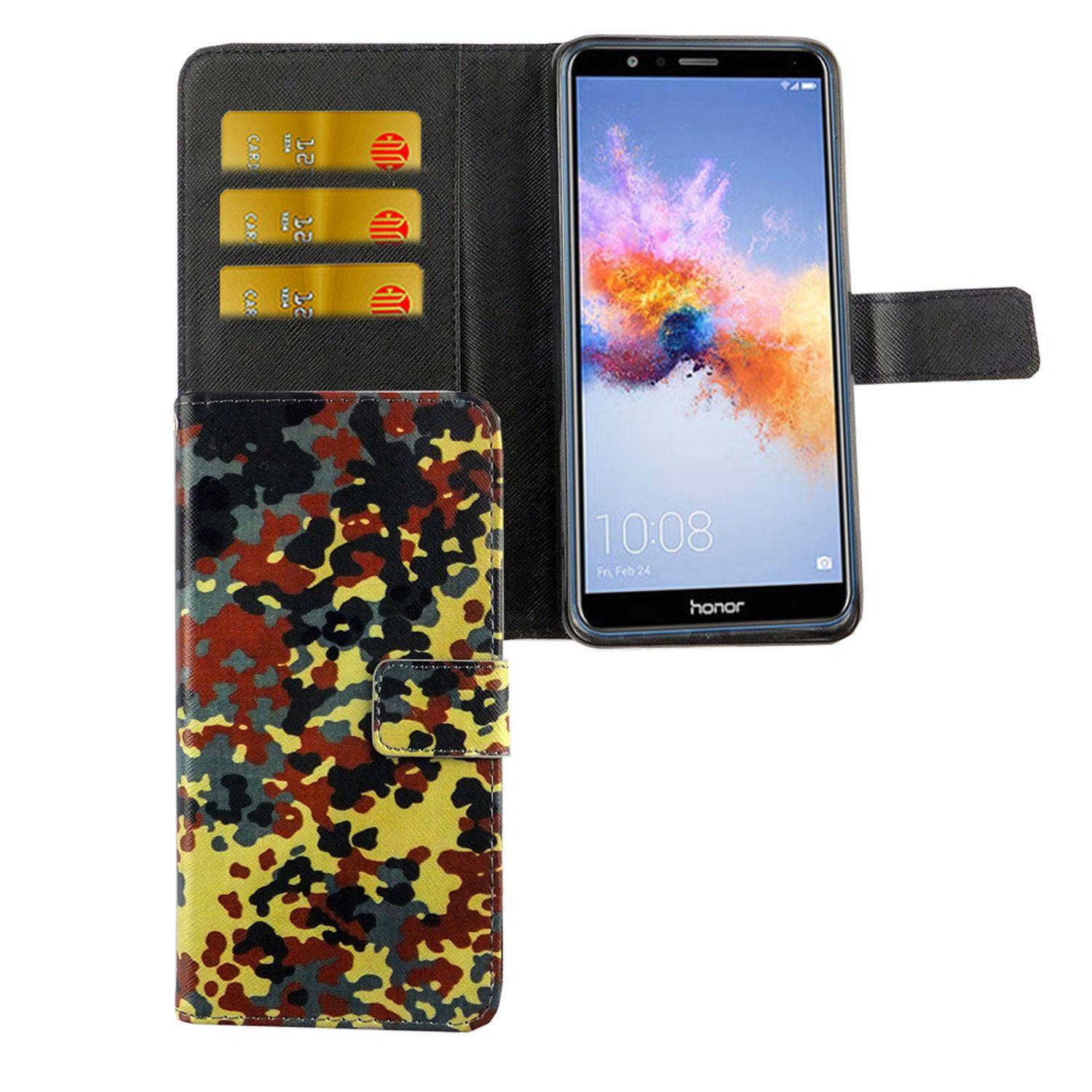 Huawei Honor 7X Handyhülle Bookcover Mehrfarbig