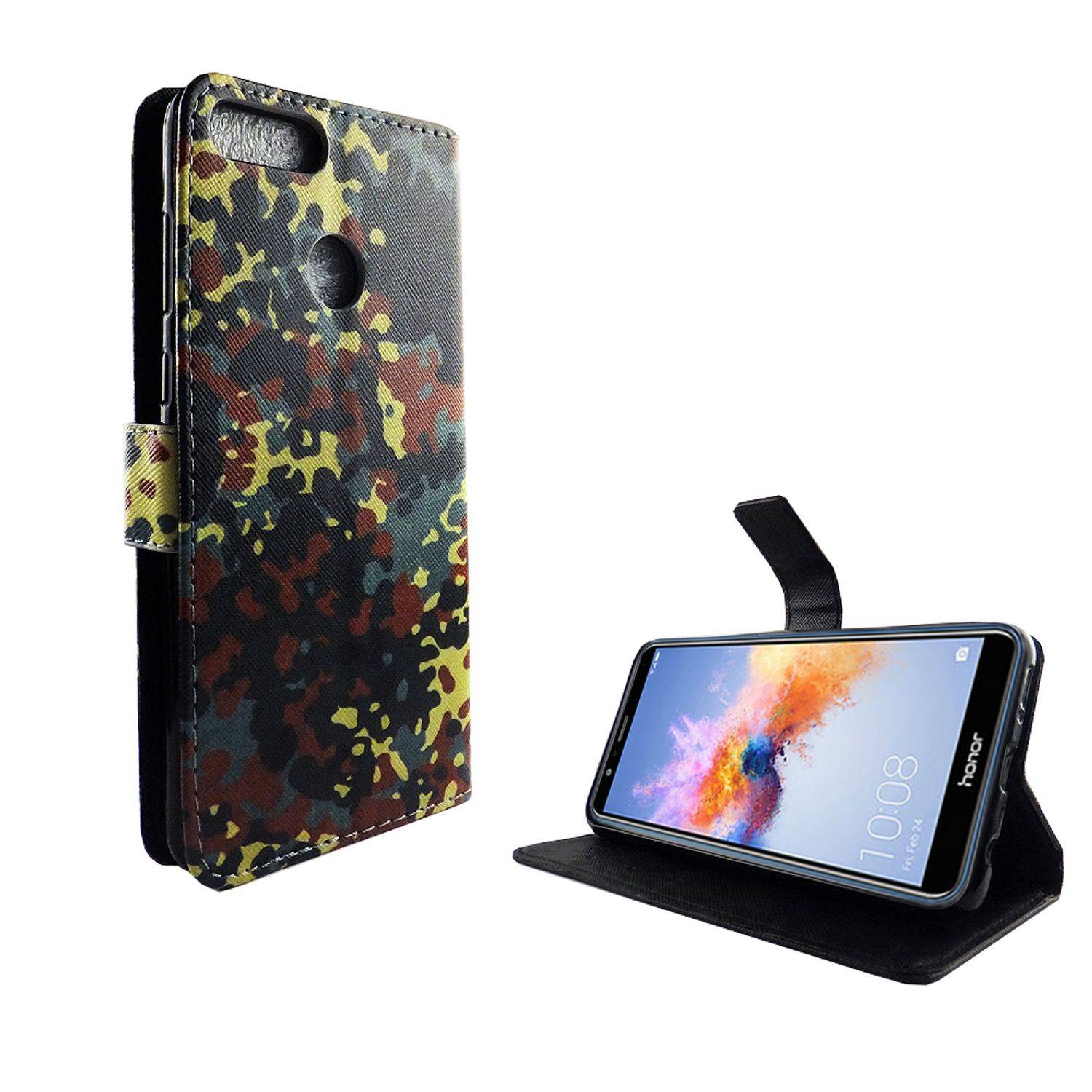 Huawei Honor 7X Handyhülle Bookcover Mehrfarbig