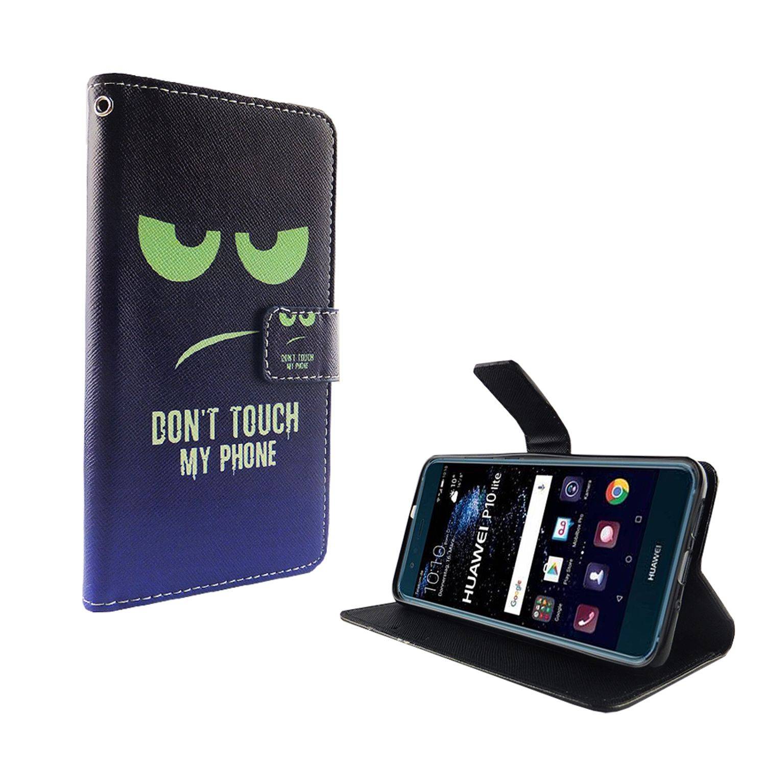 Huawei P10 Lite Handyhülle Bookcover Blau