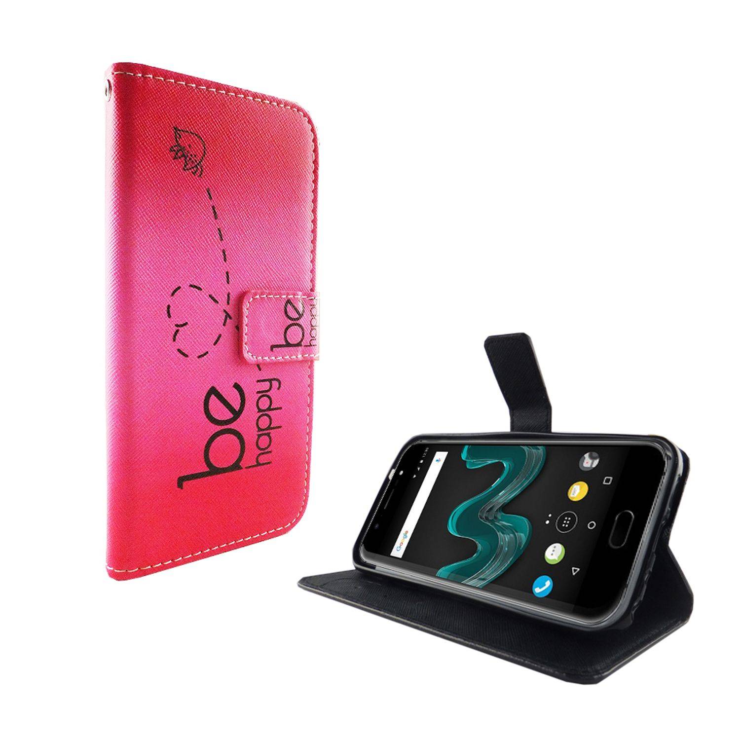Wiko Wim Handyhülle Bookcover Blau