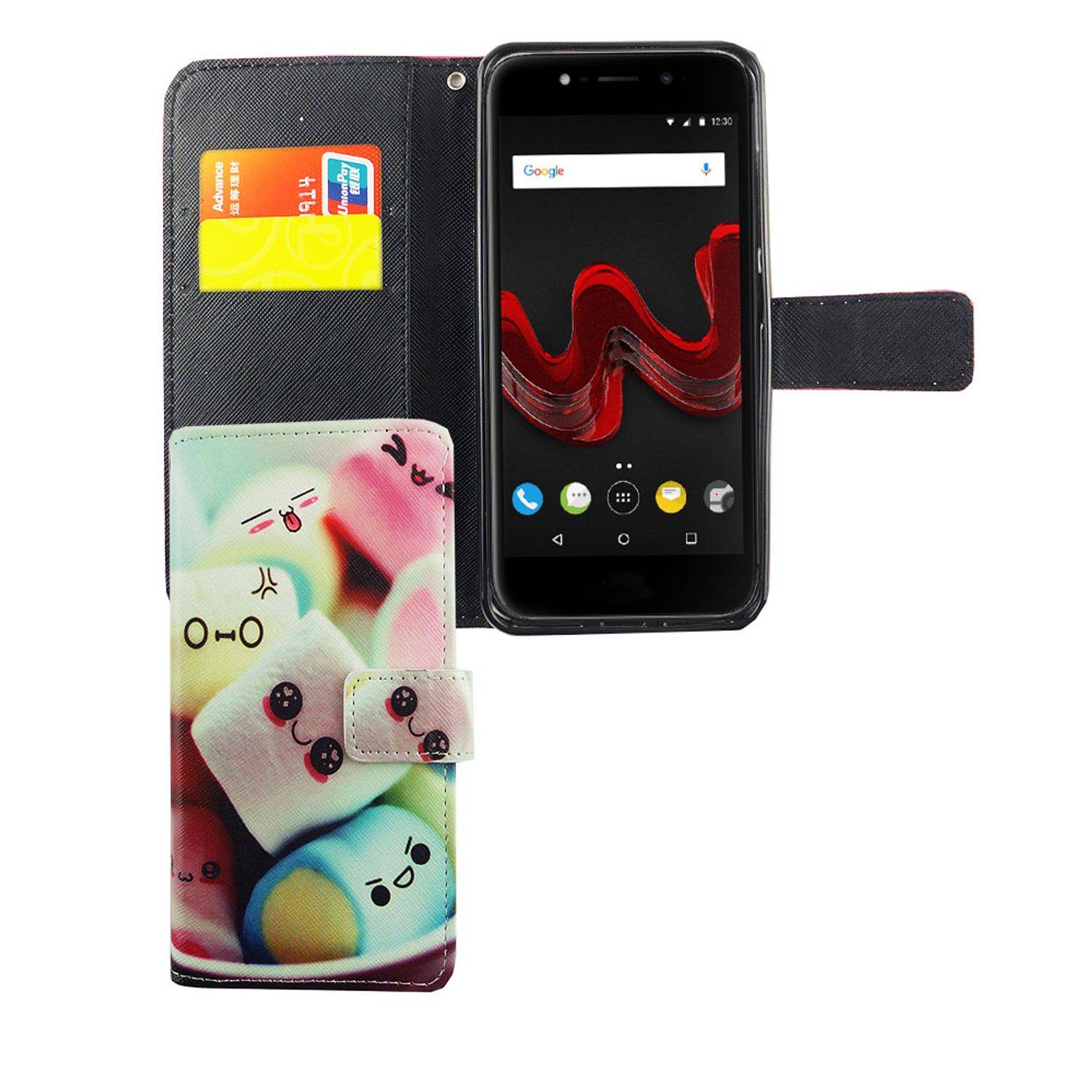 Wiko Wim Lite Handyhülle Bookcover Schwarz