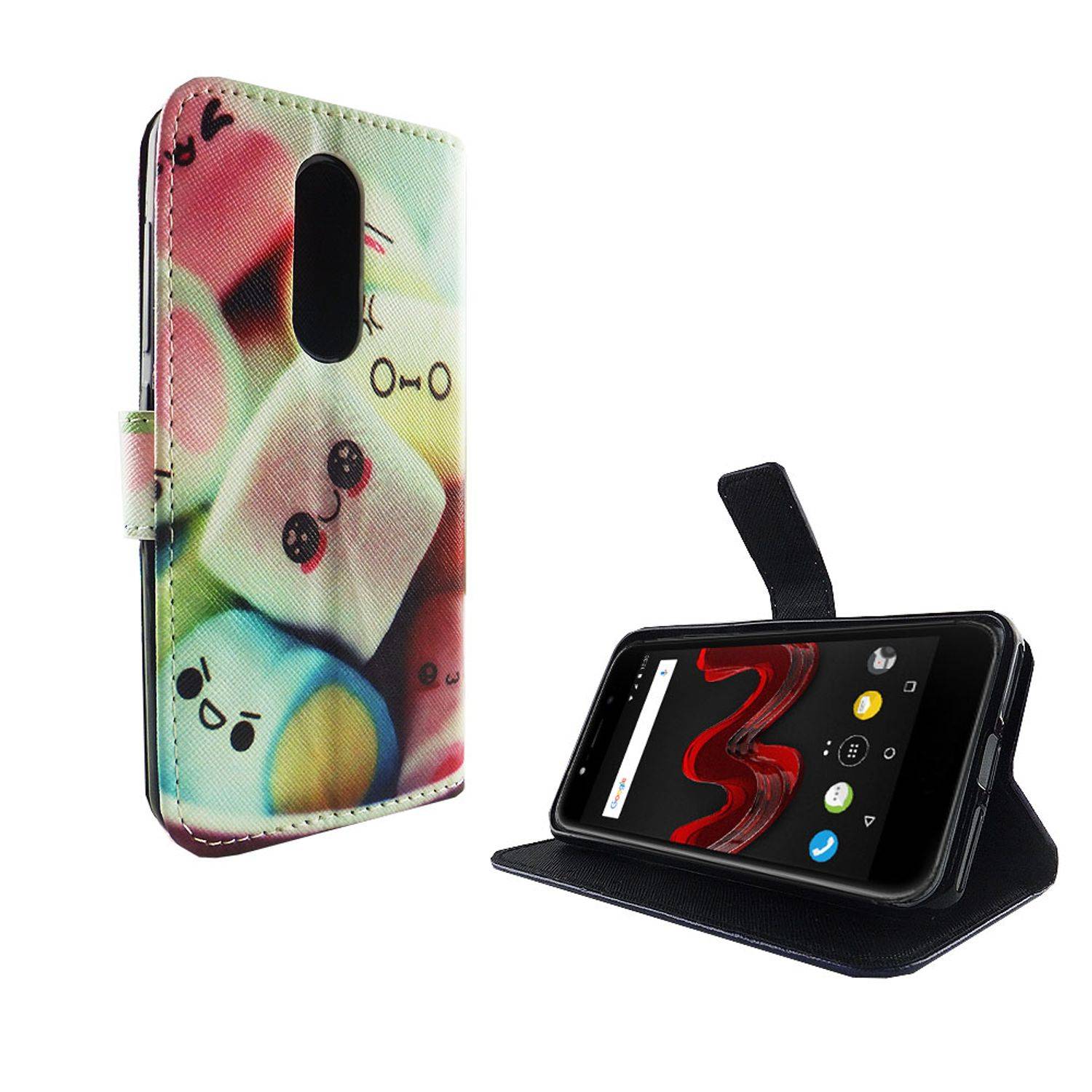 Wiko Wim Lite Handyhülle Bookcover Schwarz