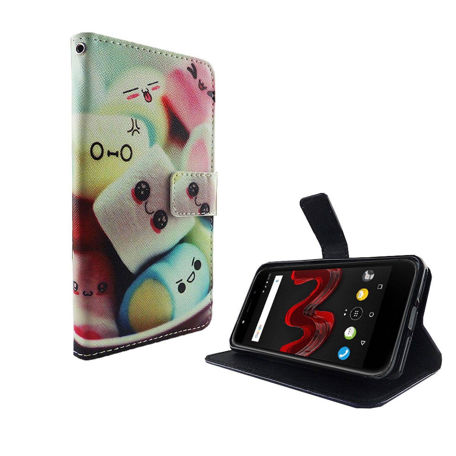 Wiko Wim Lite Handyhülle Bookcover Schwarz