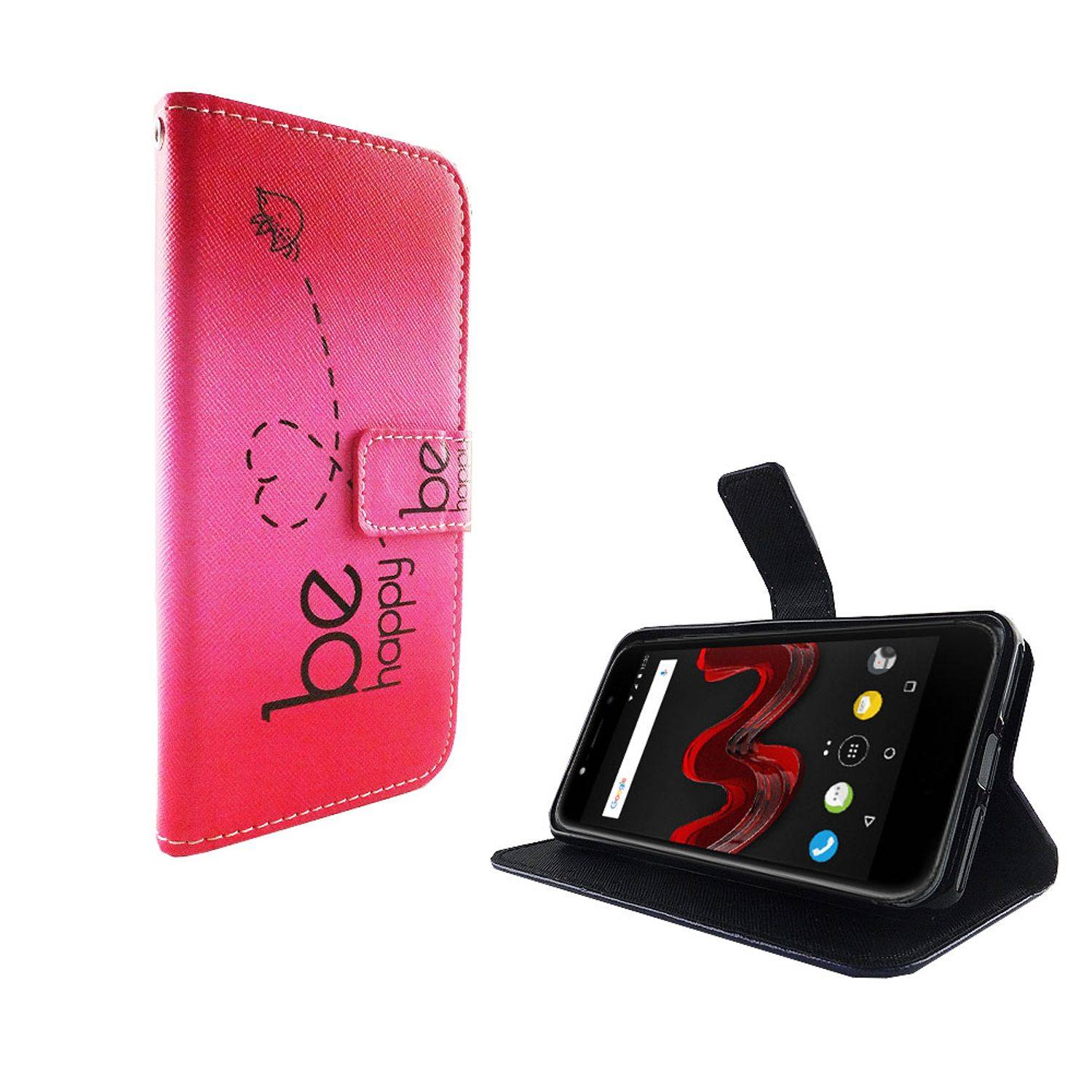 Wiko Wim Lite Handyhülle Bookcover Blau