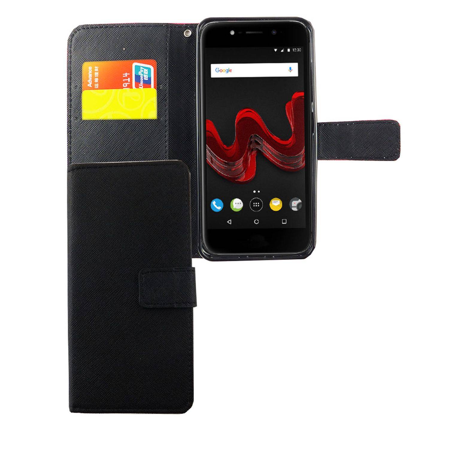 Wiko Wim Lite Handyhülle Bookcover Schwarz