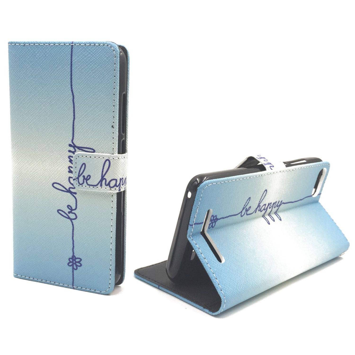 Wiko Lenny 3 Handyhülle Bookcover Blau