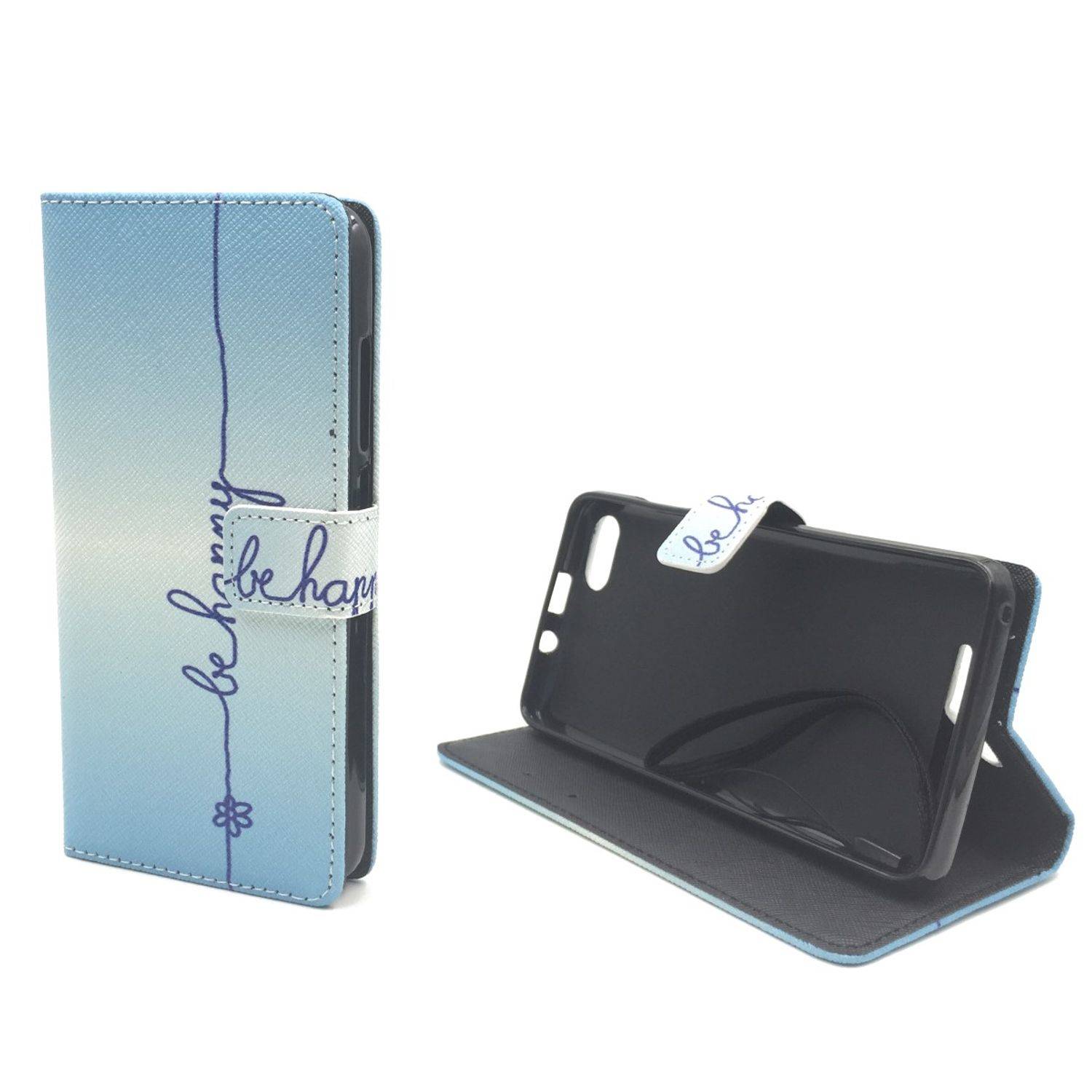 Wiko Lenny 3 Handyhülle Bookcover Blau