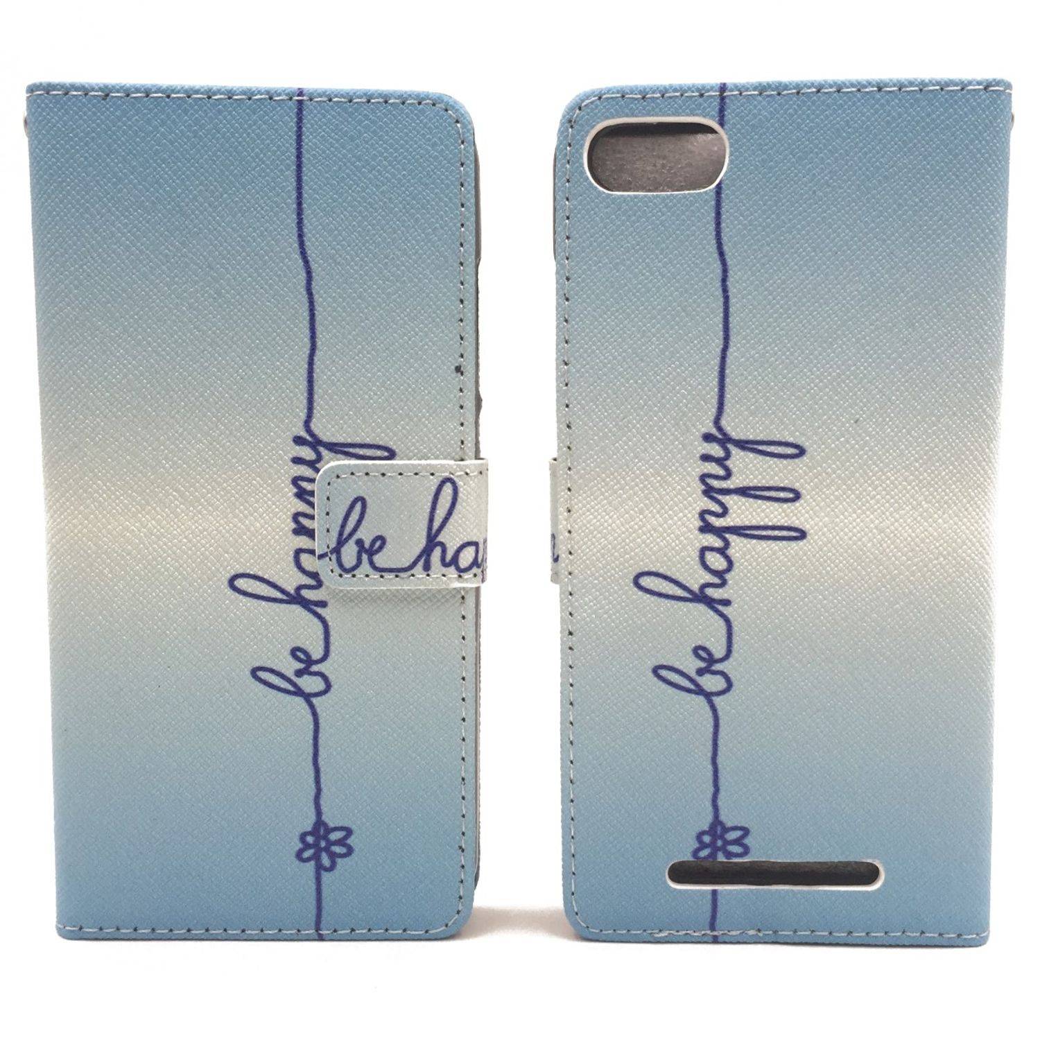 Wiko Lenny 3 Handyhülle Bookcover Blau