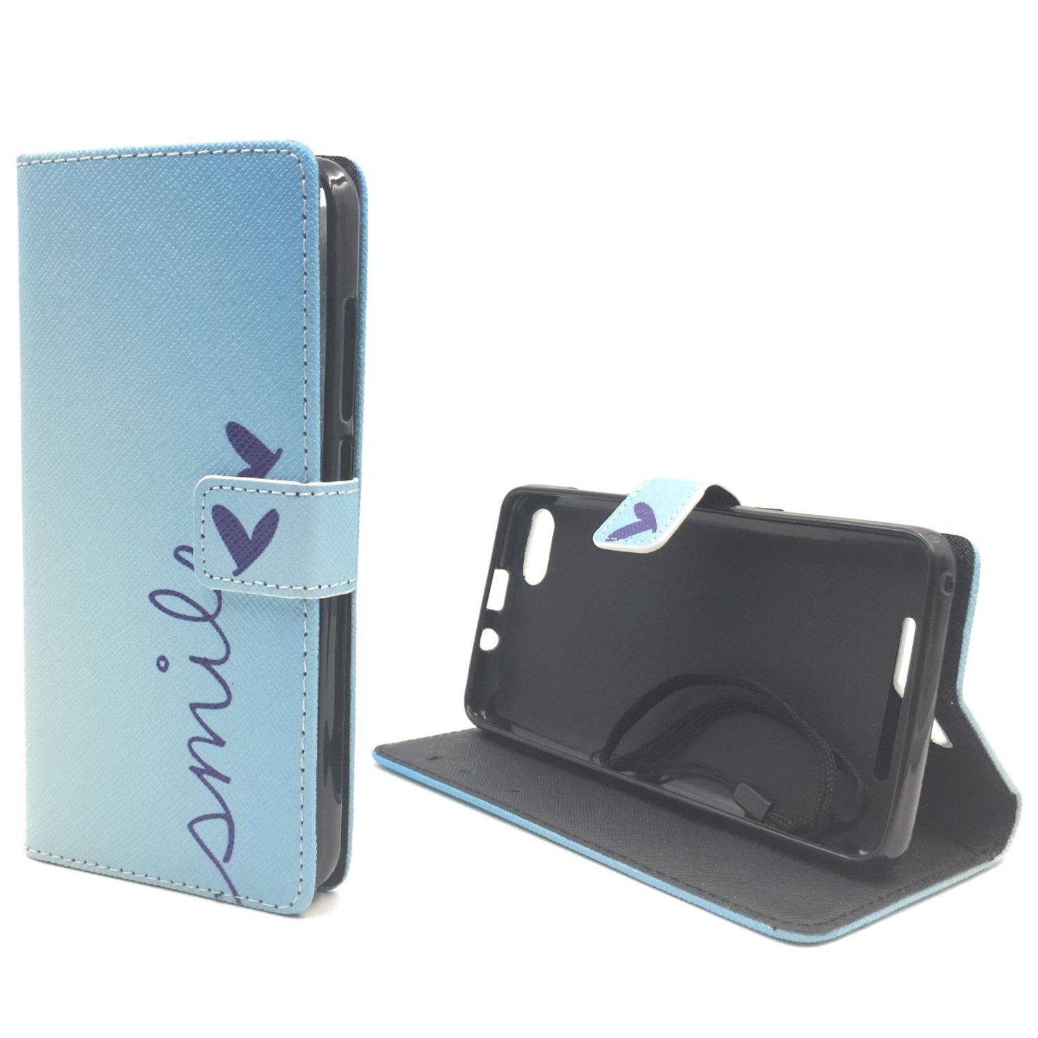 Wiko Lenny 3 Handyhülle Bookcover Blau