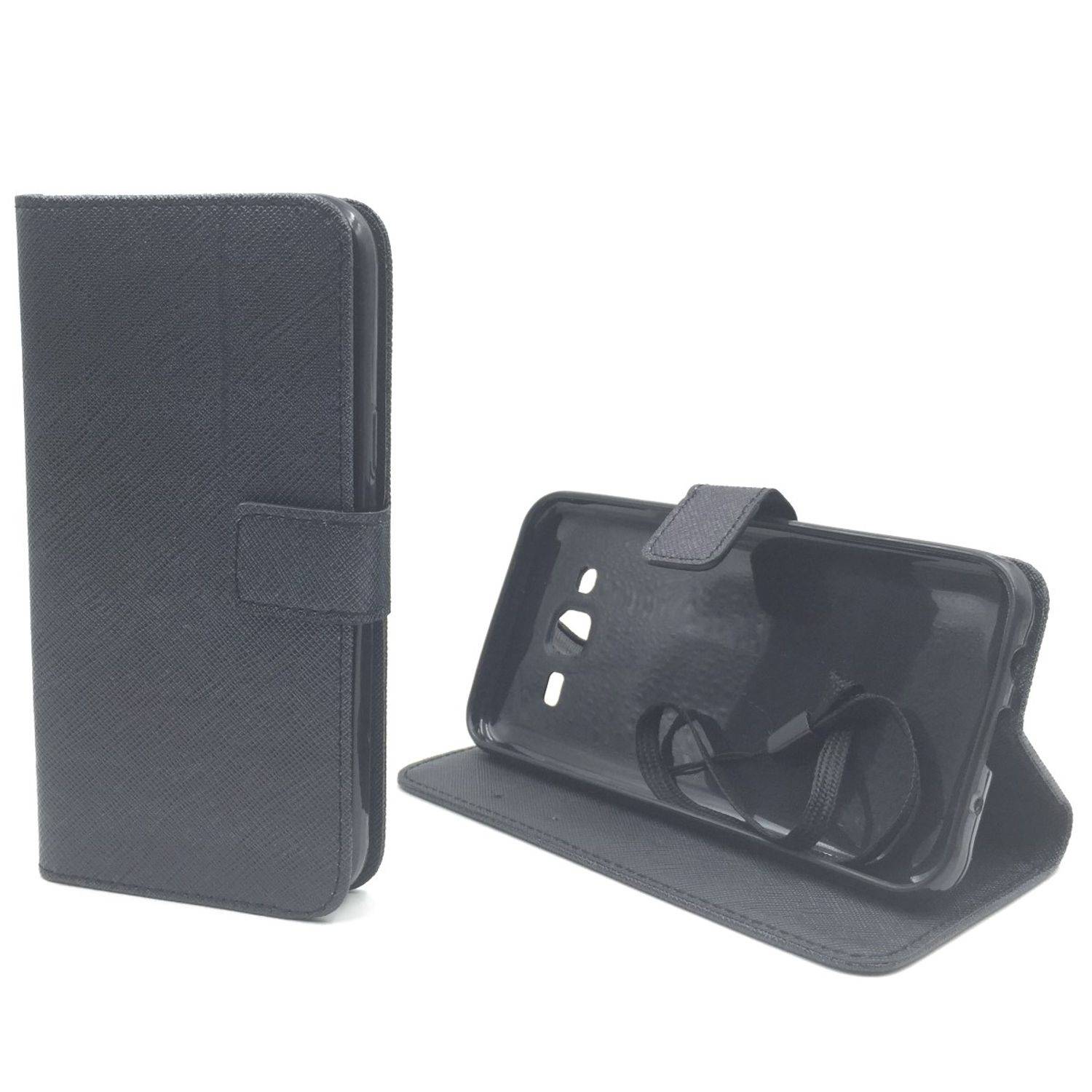 Samsung Galaxy J5 (2015) Handyhülle Bookcover Schwarz