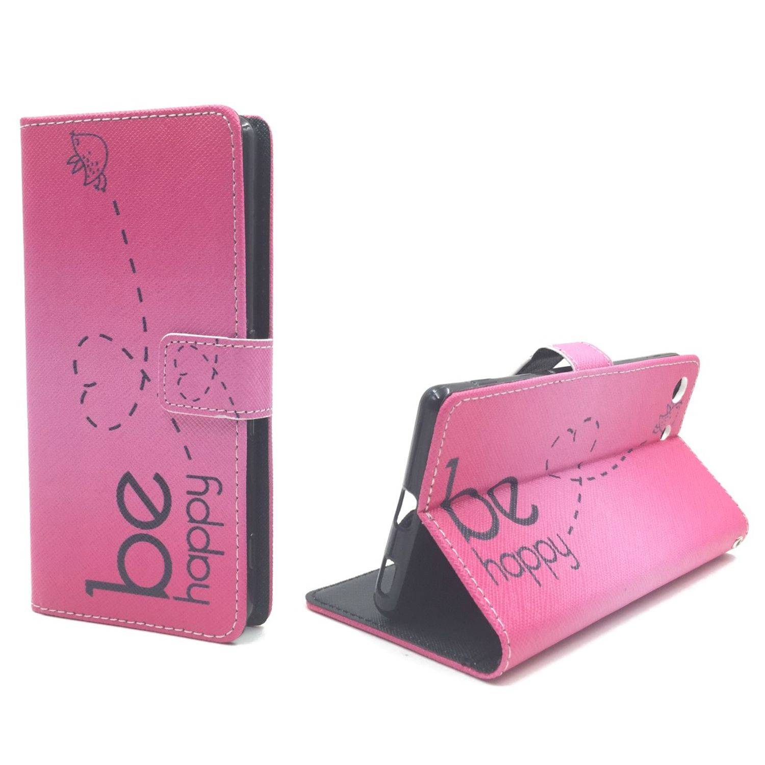 Sony Xperia M5 Handyhülle Bookcover Rosa