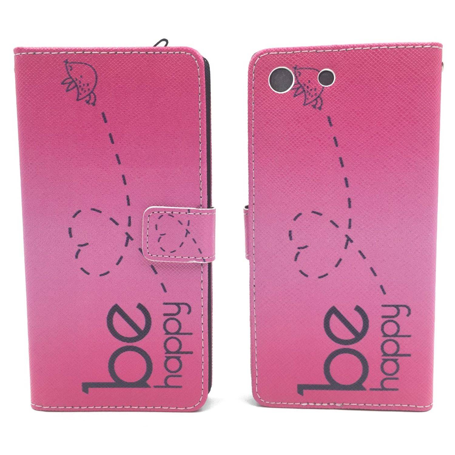 Sony Xperia M5 Handyhülle Bookcover Rosa