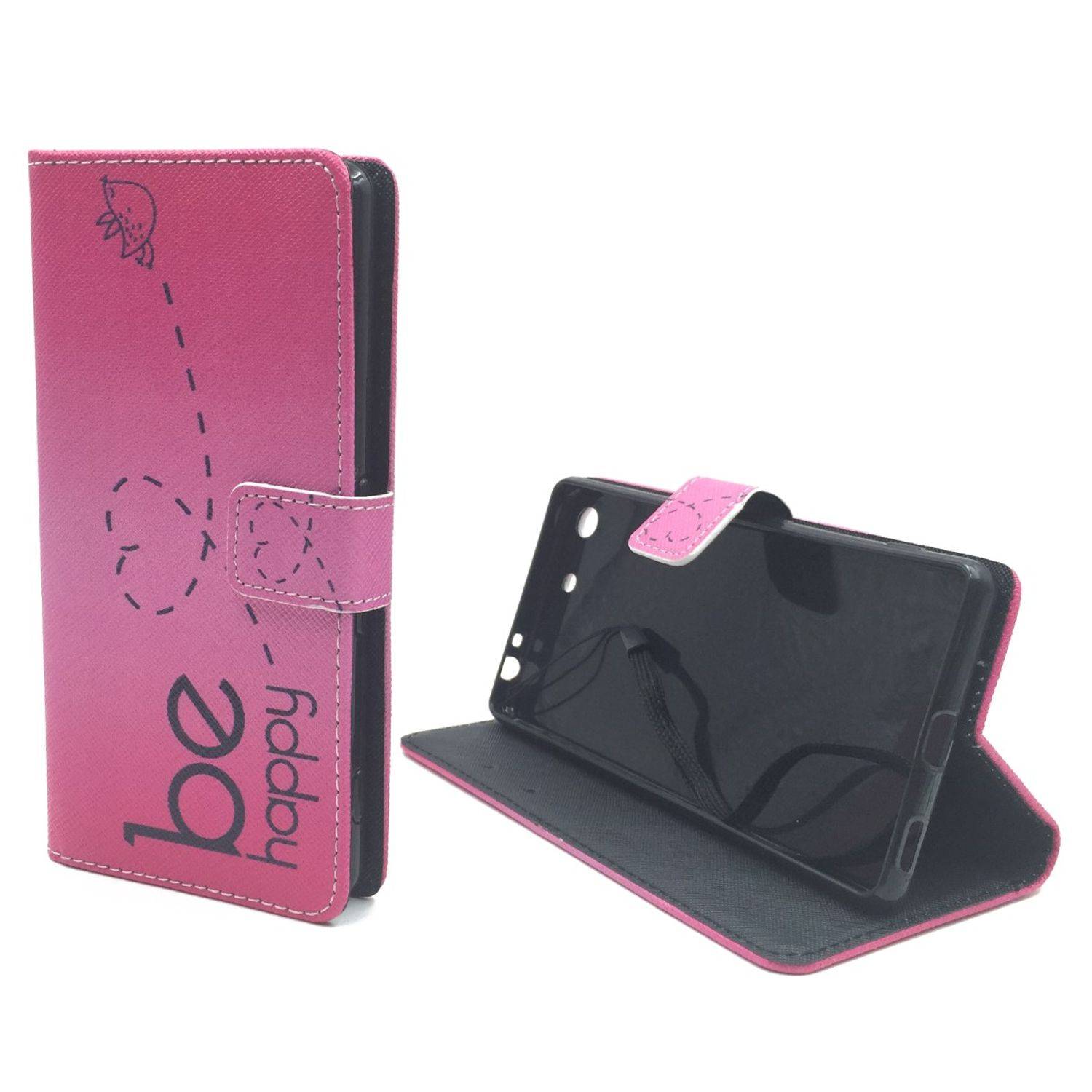 Sony Xperia M5 Handyhülle Bookcover Rosa