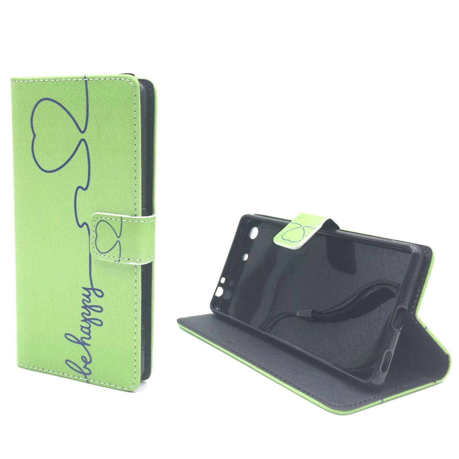 Sony Xperia M5 Handyhülle Bookcover Grün