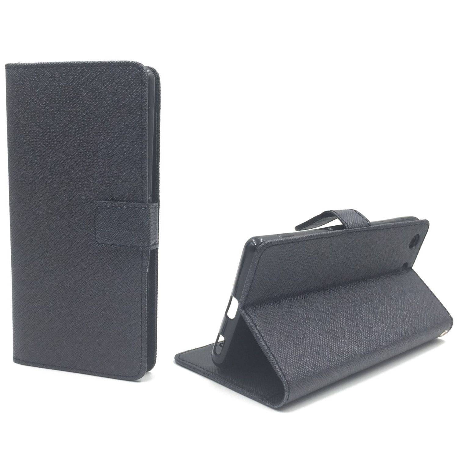 Sony Xperia M5 Handyhülle Bookcover Schwarz