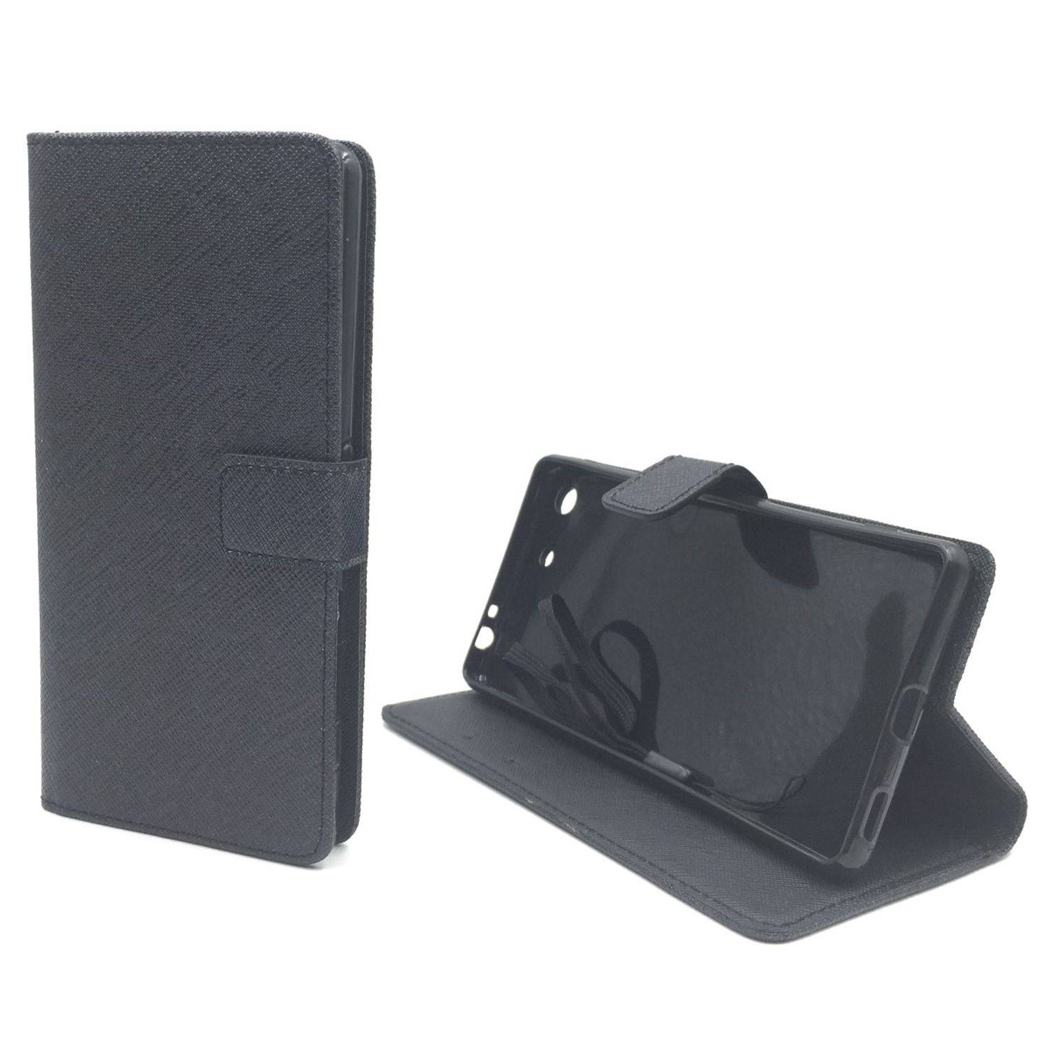 Sony Xperia M5 Handyhülle Bookcover Schwarz