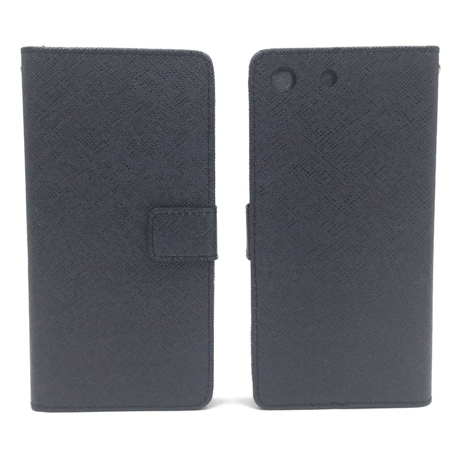 Sony Xperia M5 Handyhülle Bookcover Schwarz