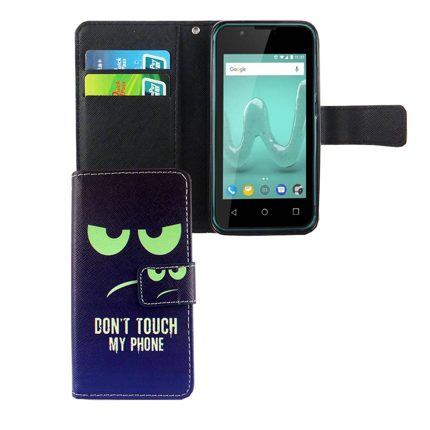 Wiko Sunny 2 Handyhülle Bookcover Blau