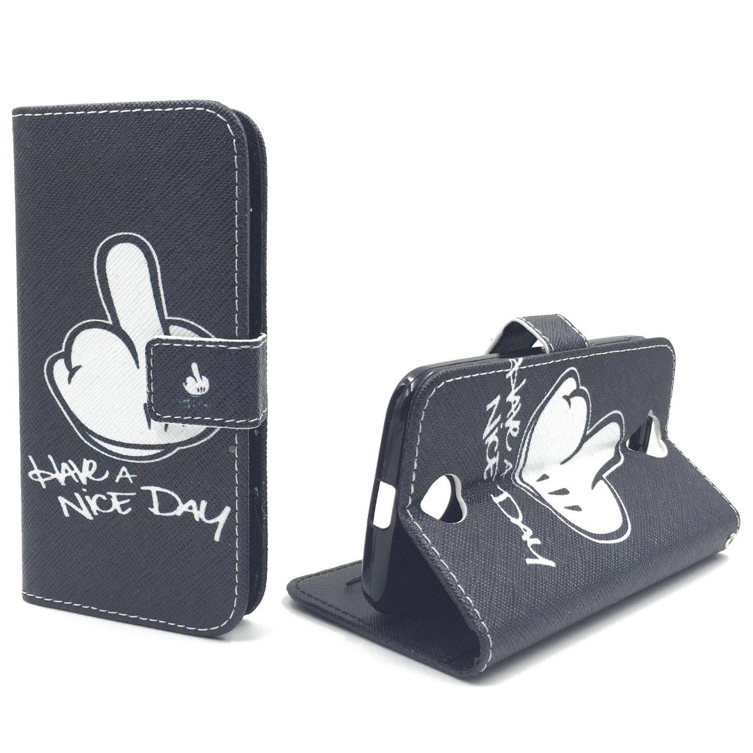 Acer Liquid Z330 Handyhülle Bookcover Schwarz