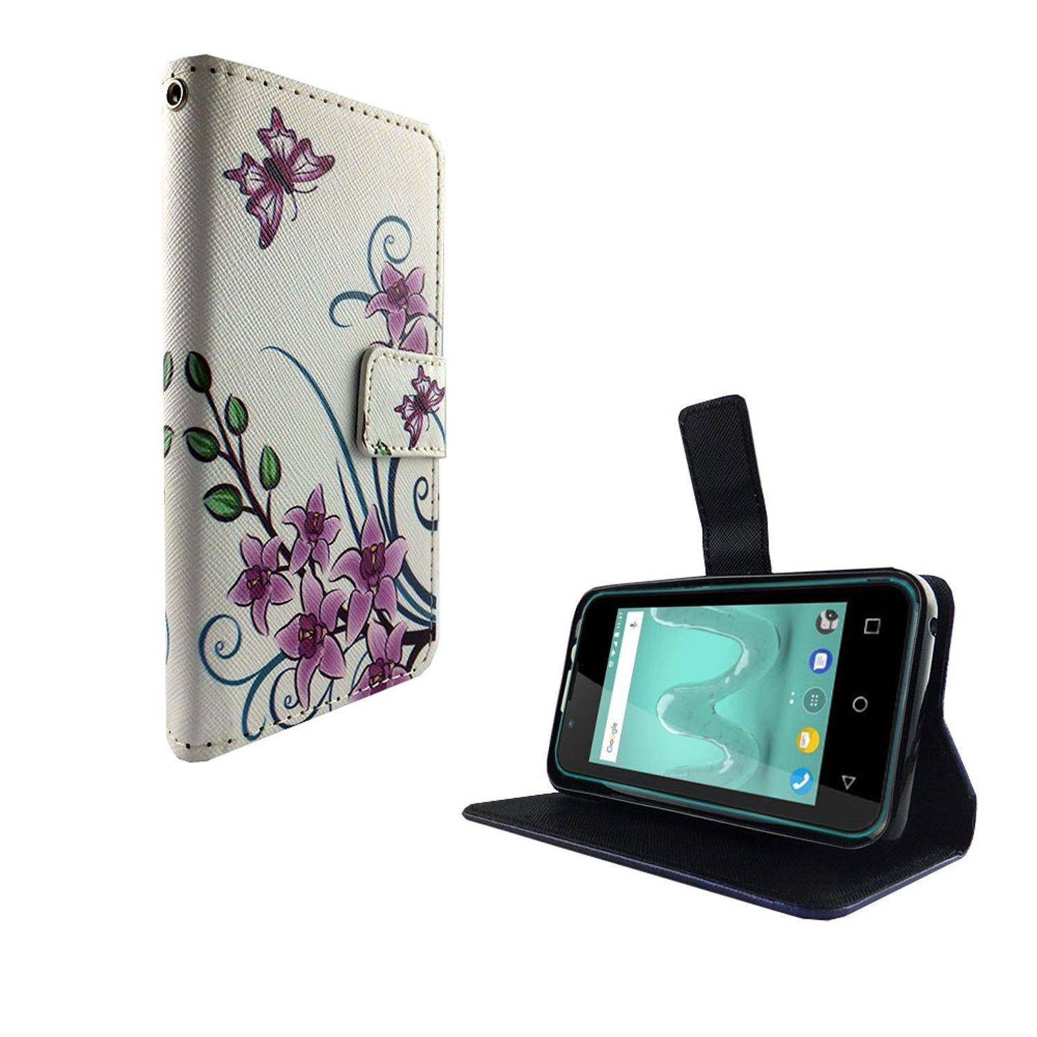 Wiko Sunny 2 Handyhülle Bookcover Weiß