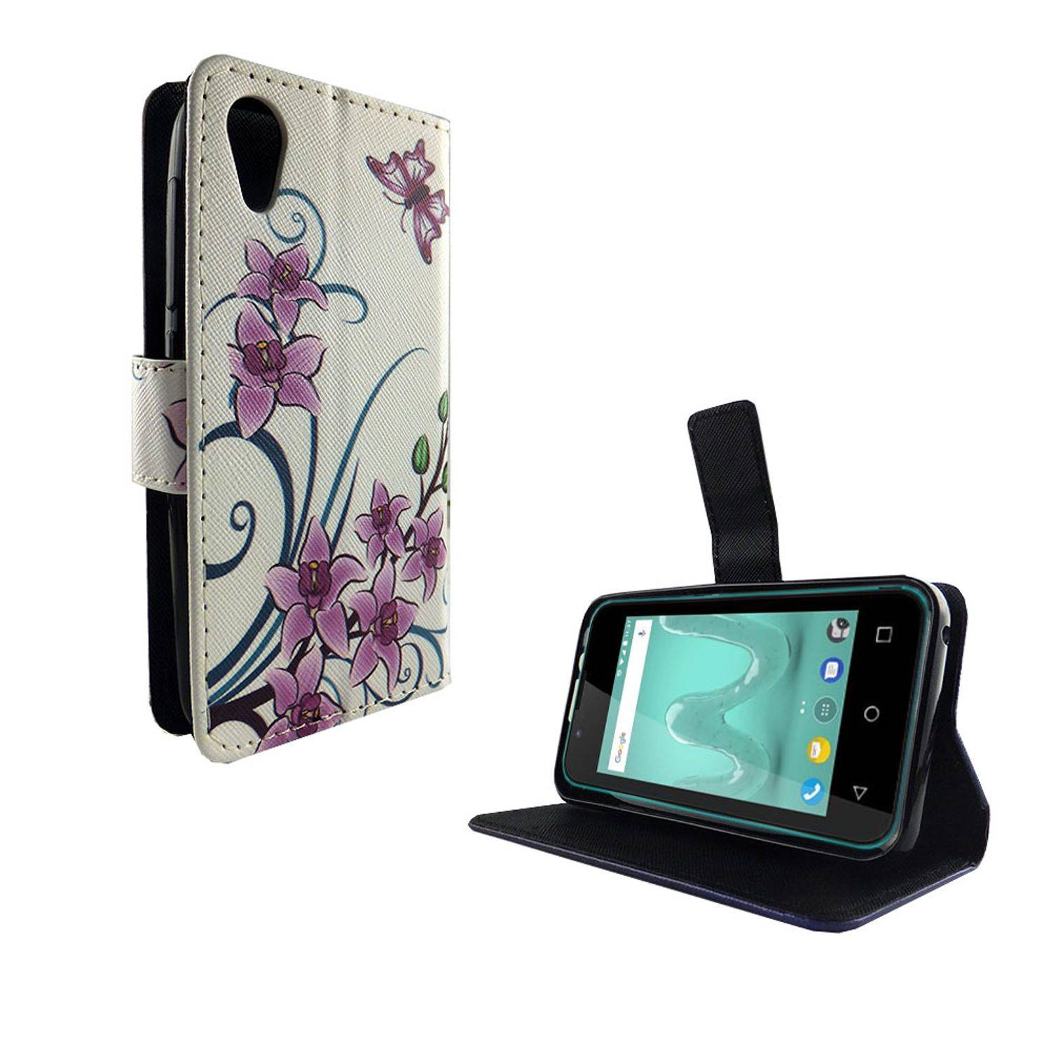Wiko Sunny 2 Handyhülle Bookcover Weiß