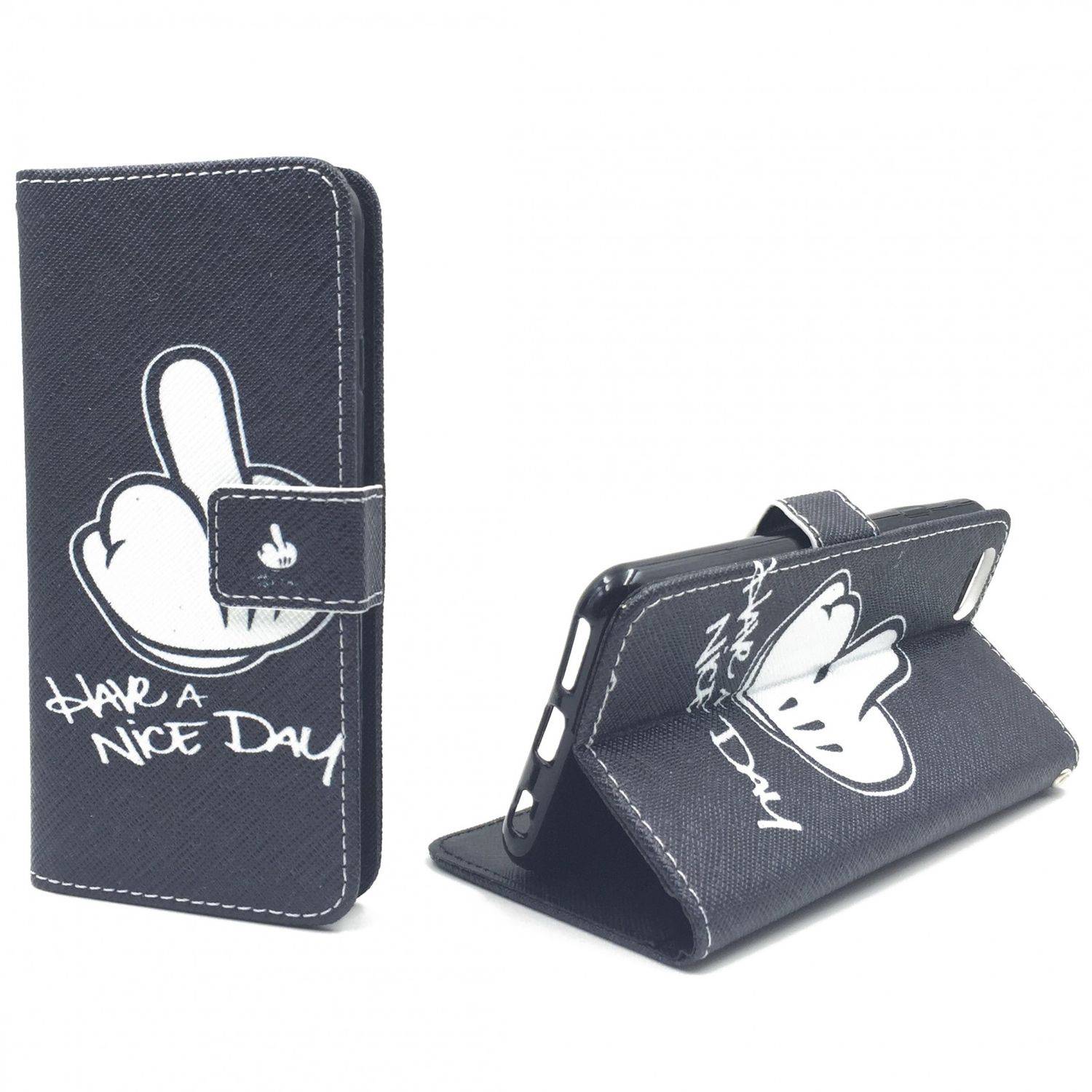 Apple iPhone 6 / 6s Handyhülle Bookcover Schwarz