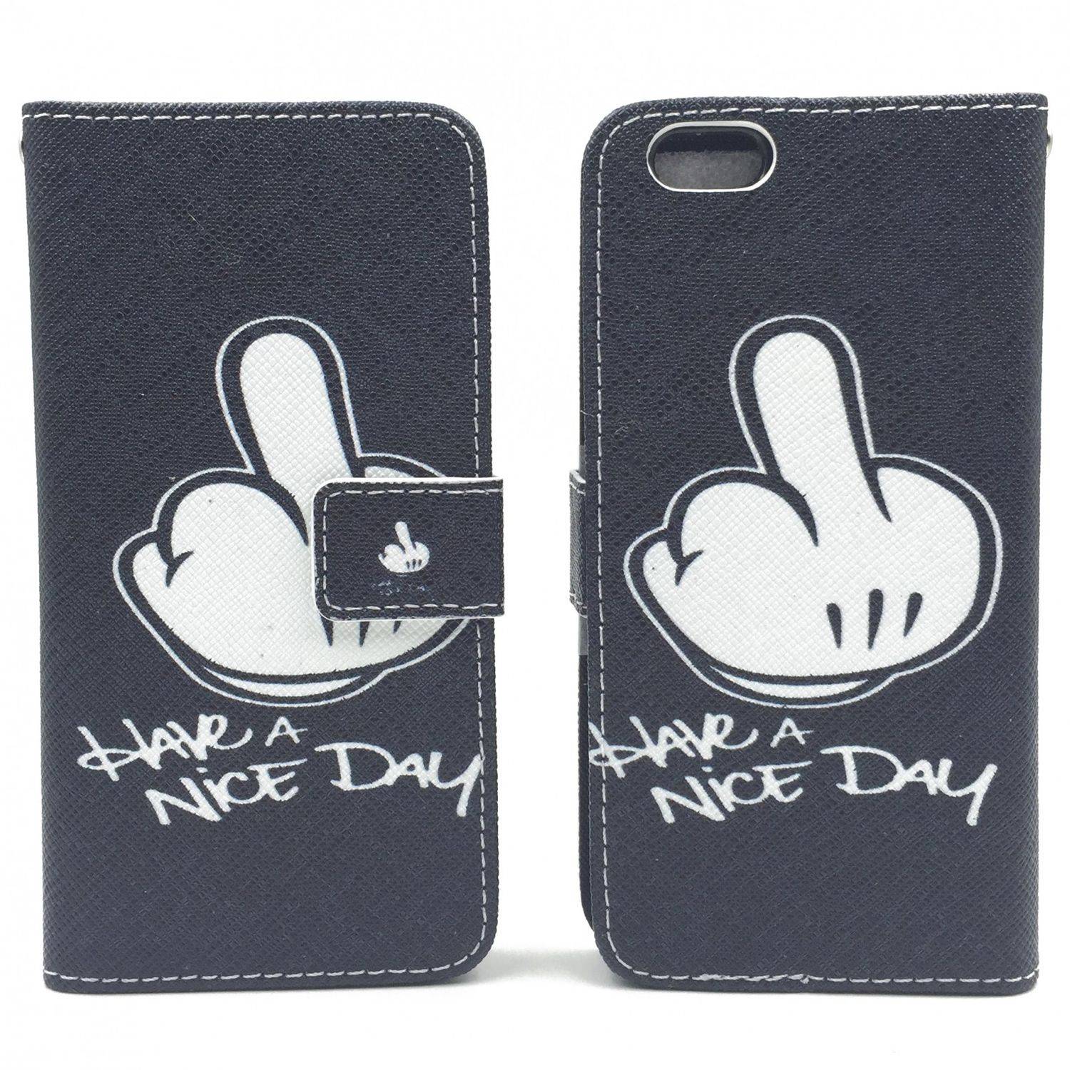 Apple iPhone 6 / 6s Handyhülle Bookcover Schwarz