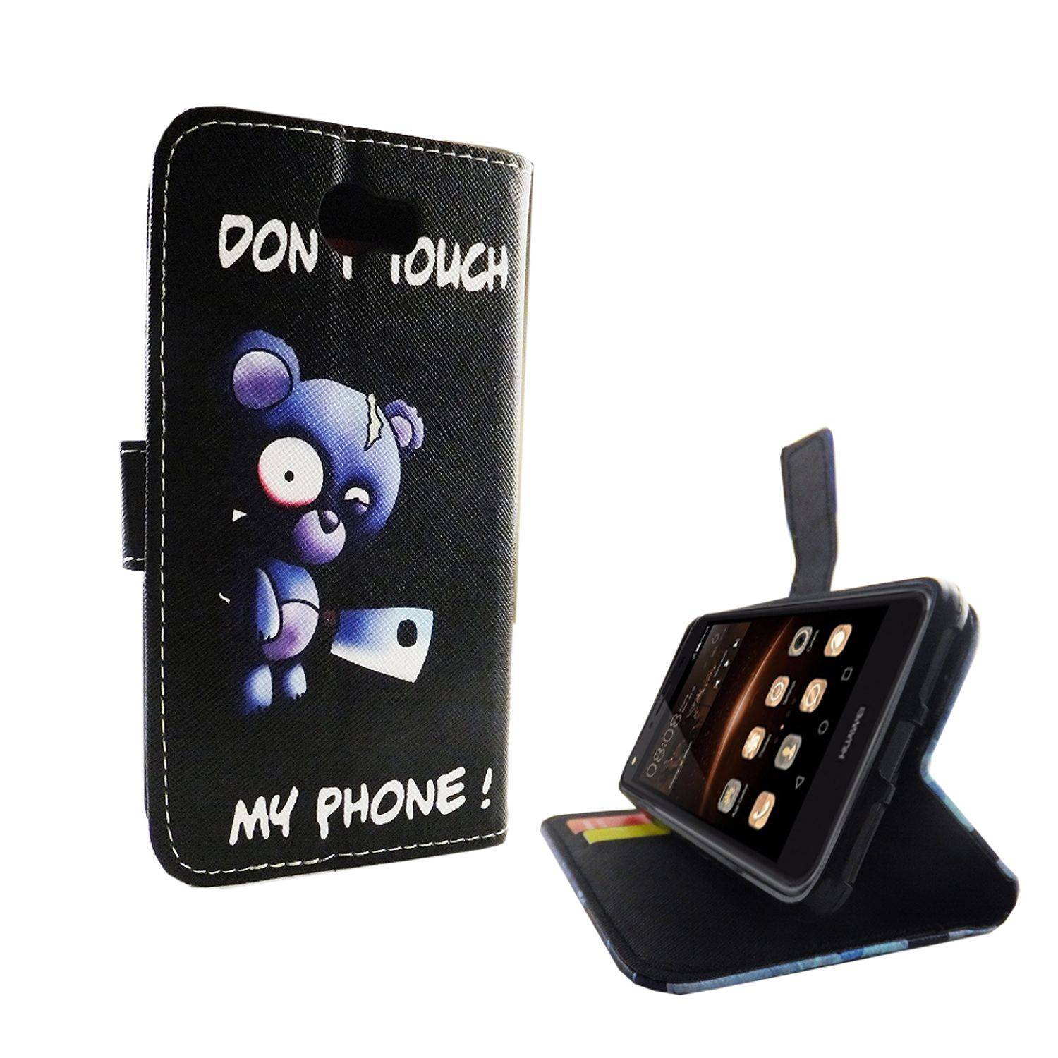 Huawei Y5 II Handyhülle Bookcover Schwarz